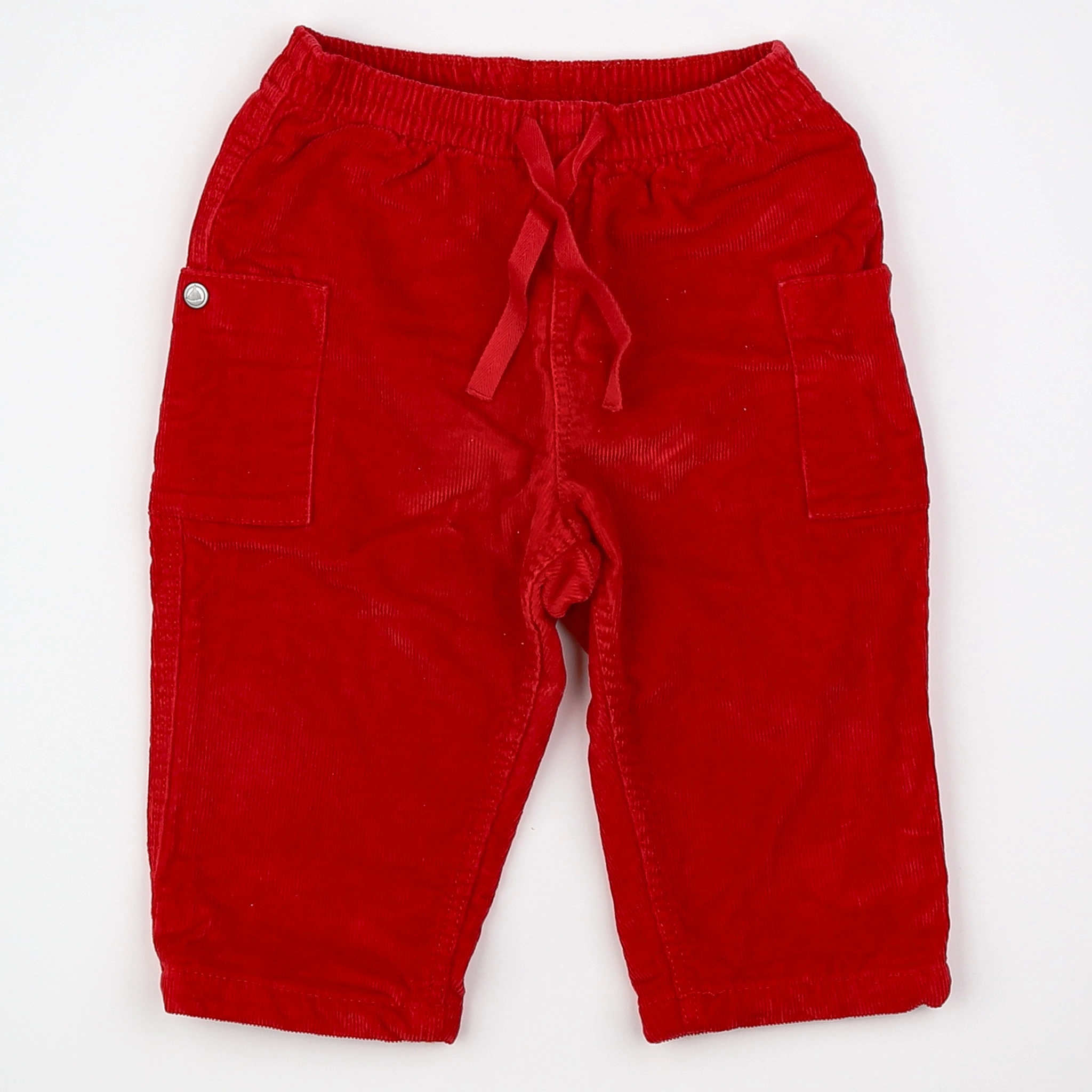 Petit Bateau - pantalon rouge - 12 mois