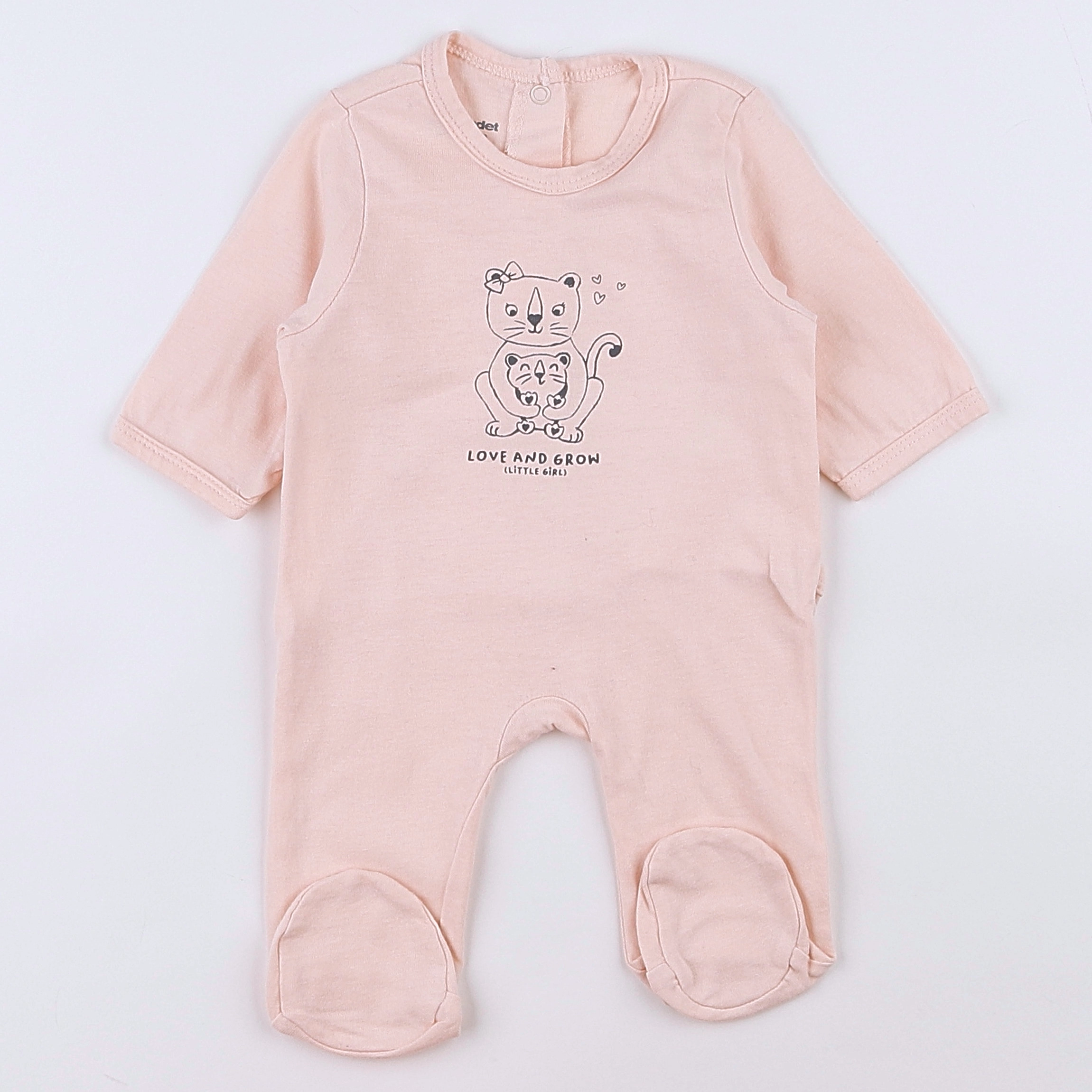 Vertbaudet - pyjama coton rose - 1 mois