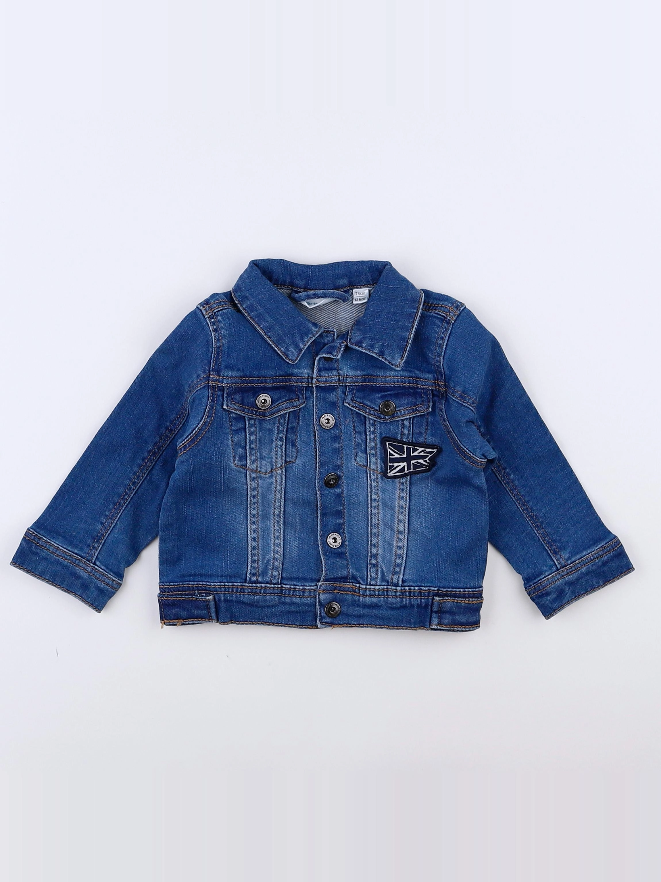 Vertbaudet - veste bleu - 12 mois