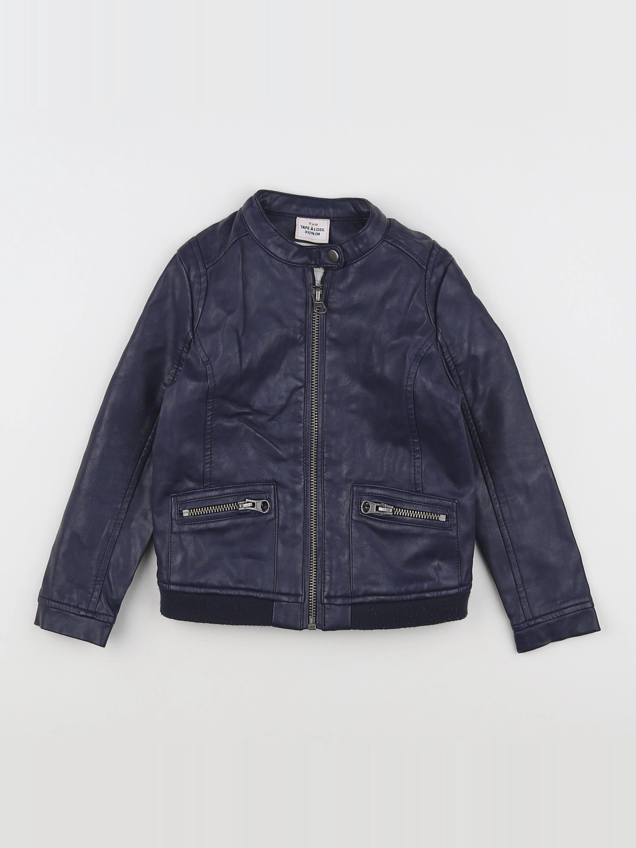 Tape à l'oeil - veste simili cuir noir - 3 ans