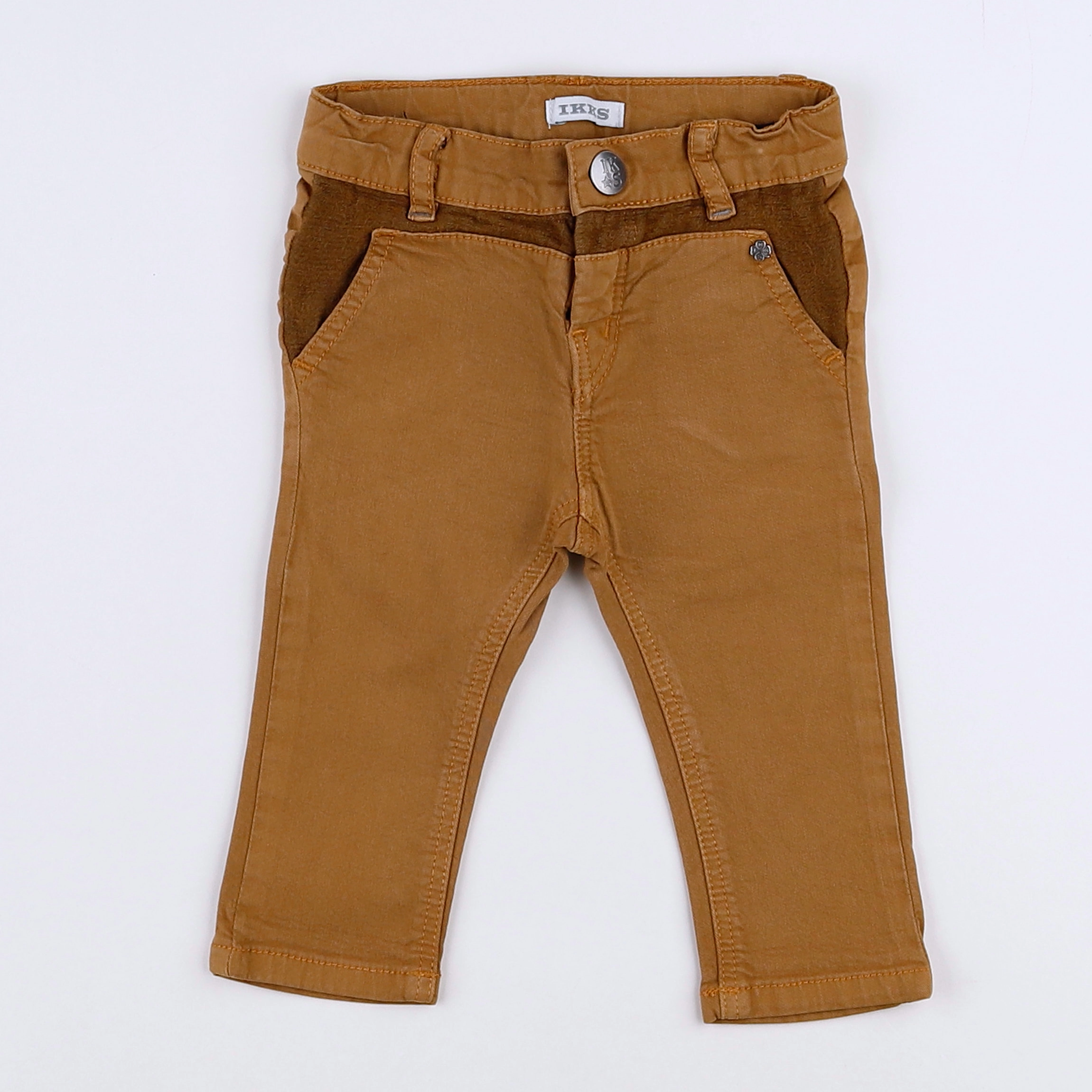 IKKS - jean jaune, marron - 6 mois