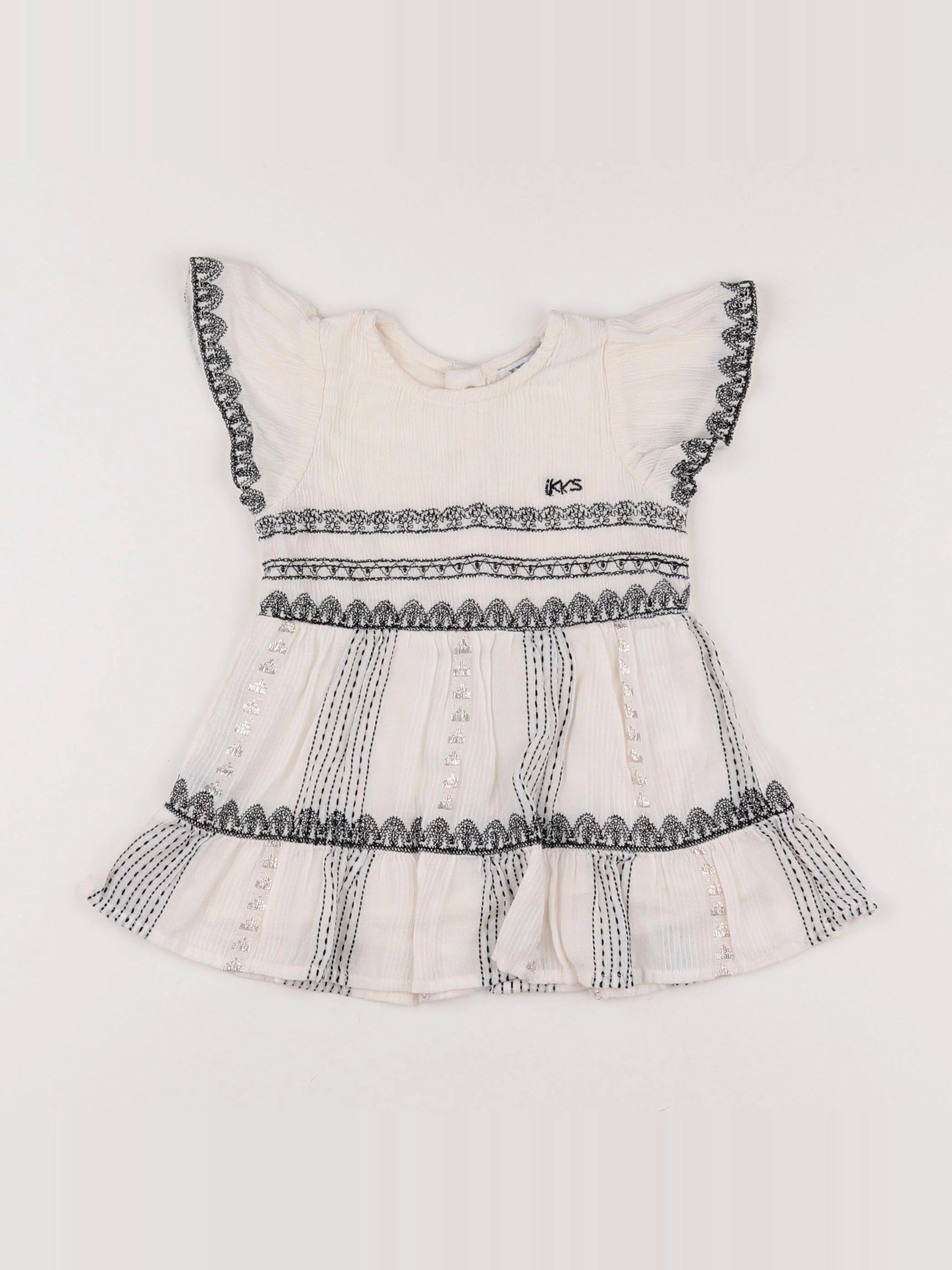 IKKS - robe blanc, noir - 6 mois
