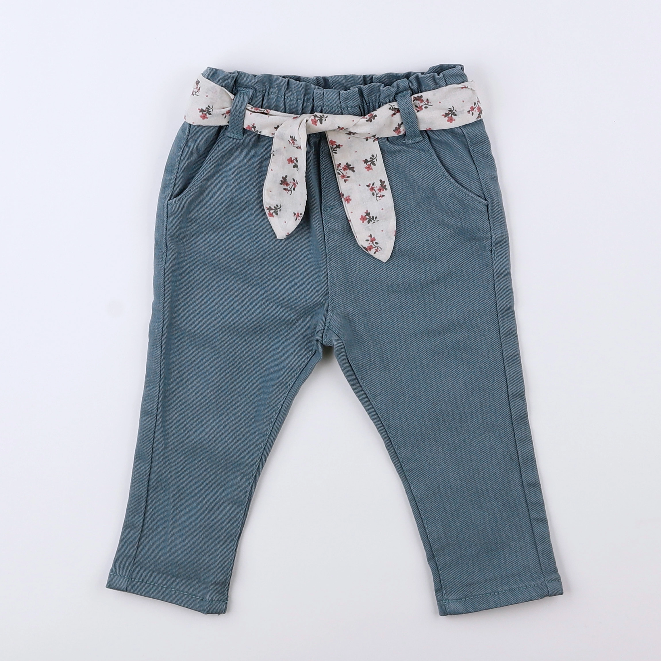 Vertbaudet - pantalon bleu - 12 mois