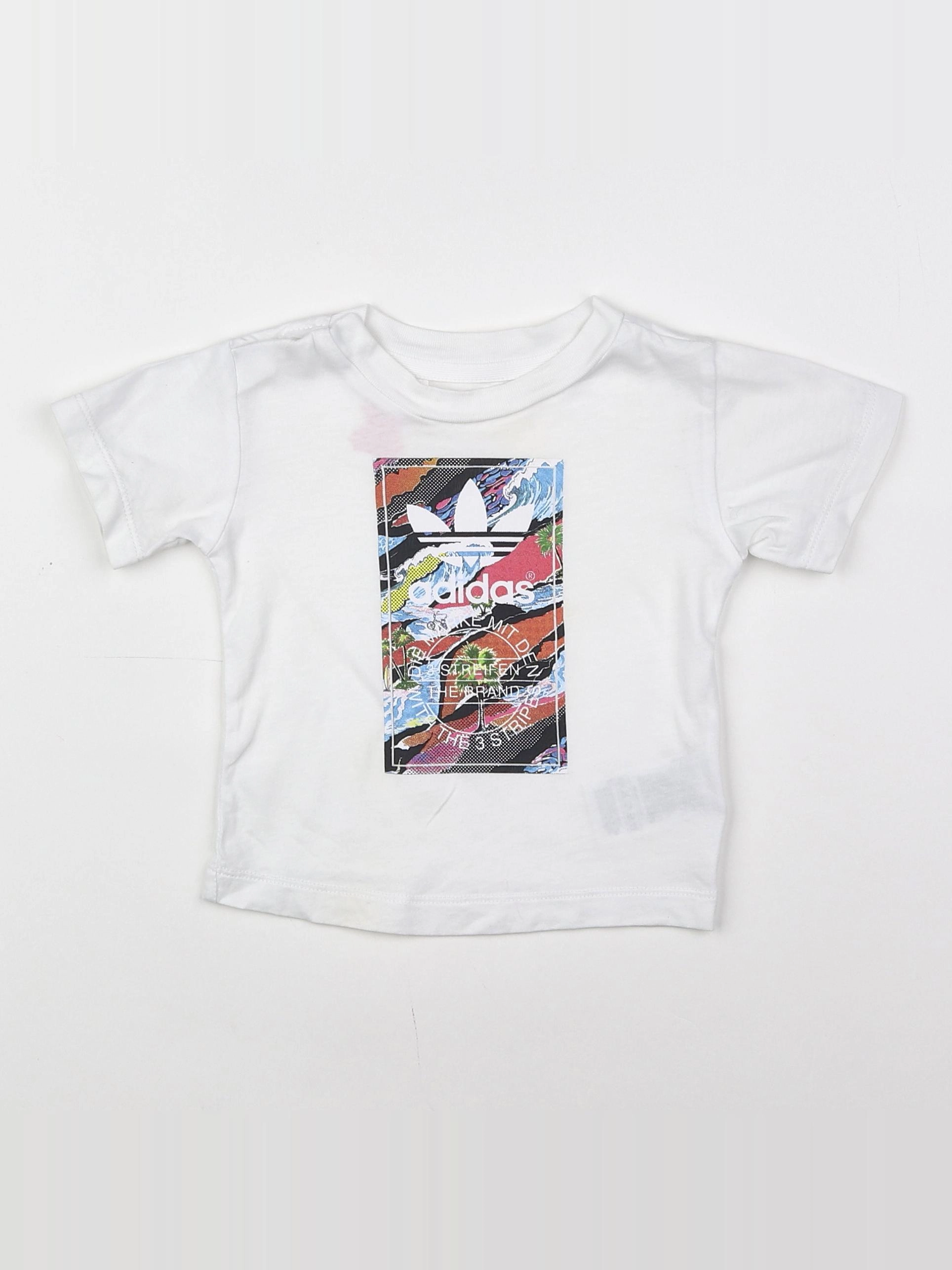 Adidas - tee-shirt blanc - 6/9 mois