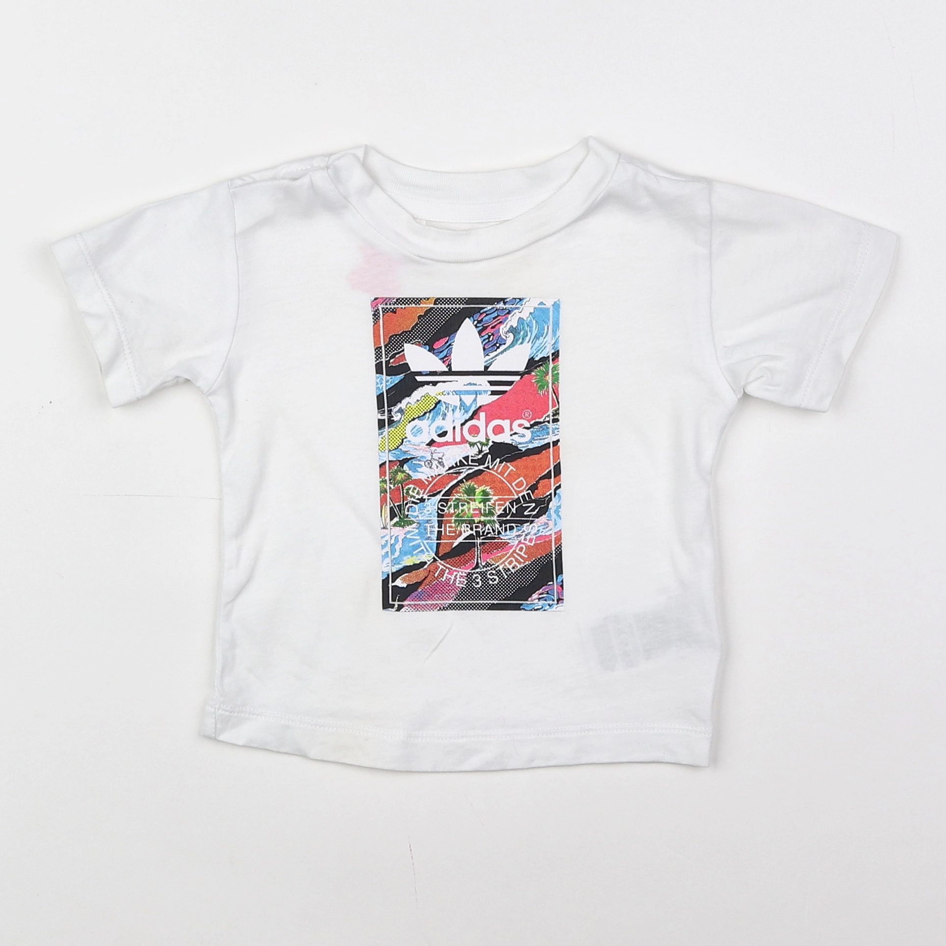 Adidas - tee-shirt blanc - 6/9 mois