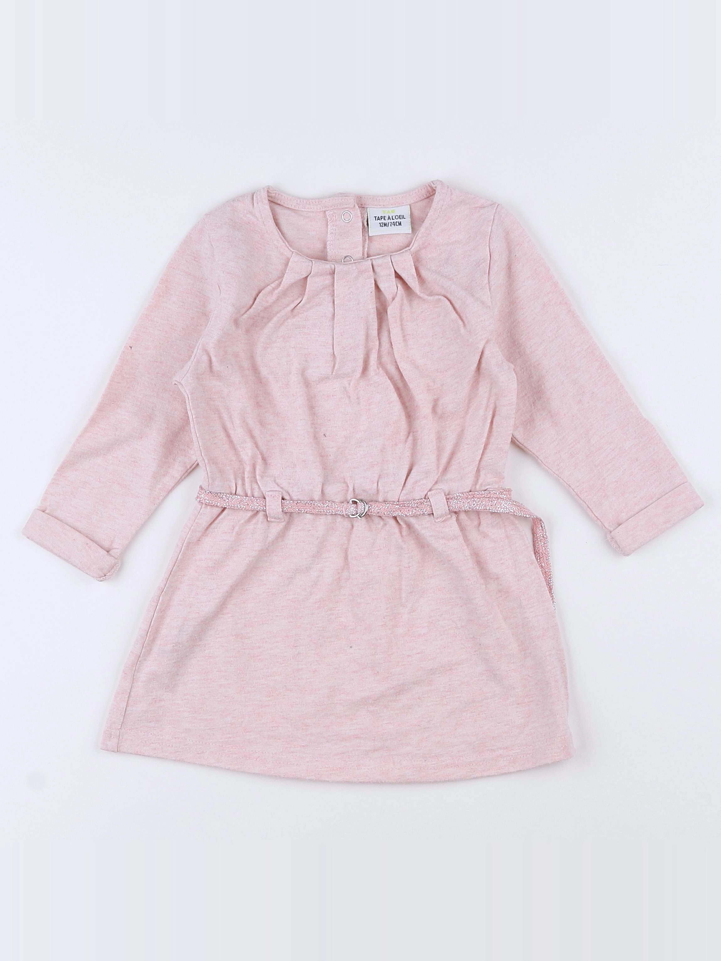 Tape à l'oeil - robe rose - 12 mois