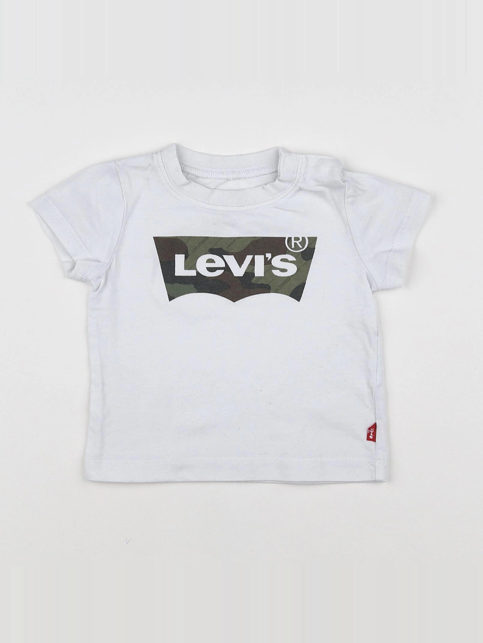 Levi's - tee-shirt blanc, vert - 6 mois