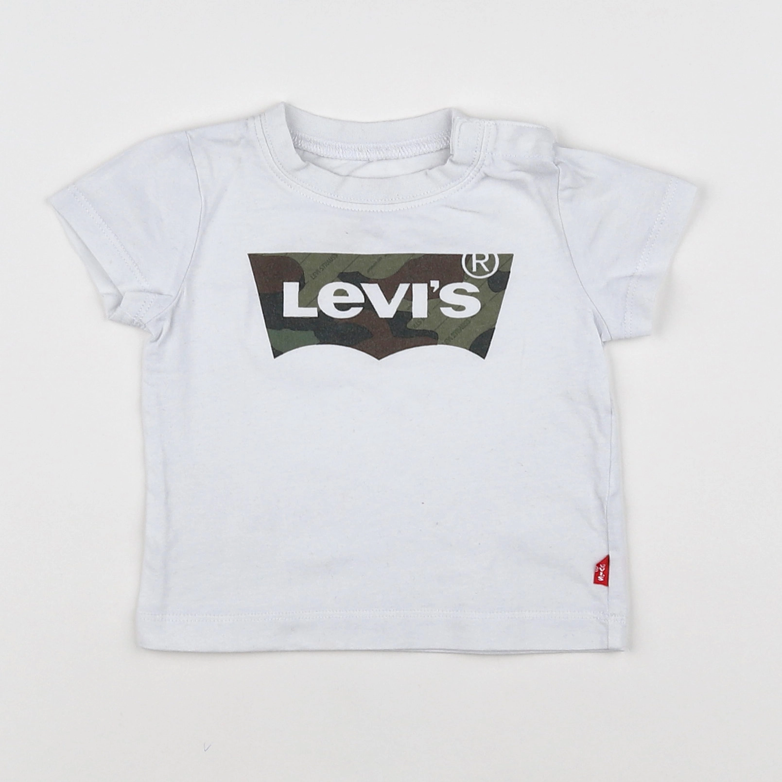 Levi's - tee-shirt blanc, vert - 6 mois