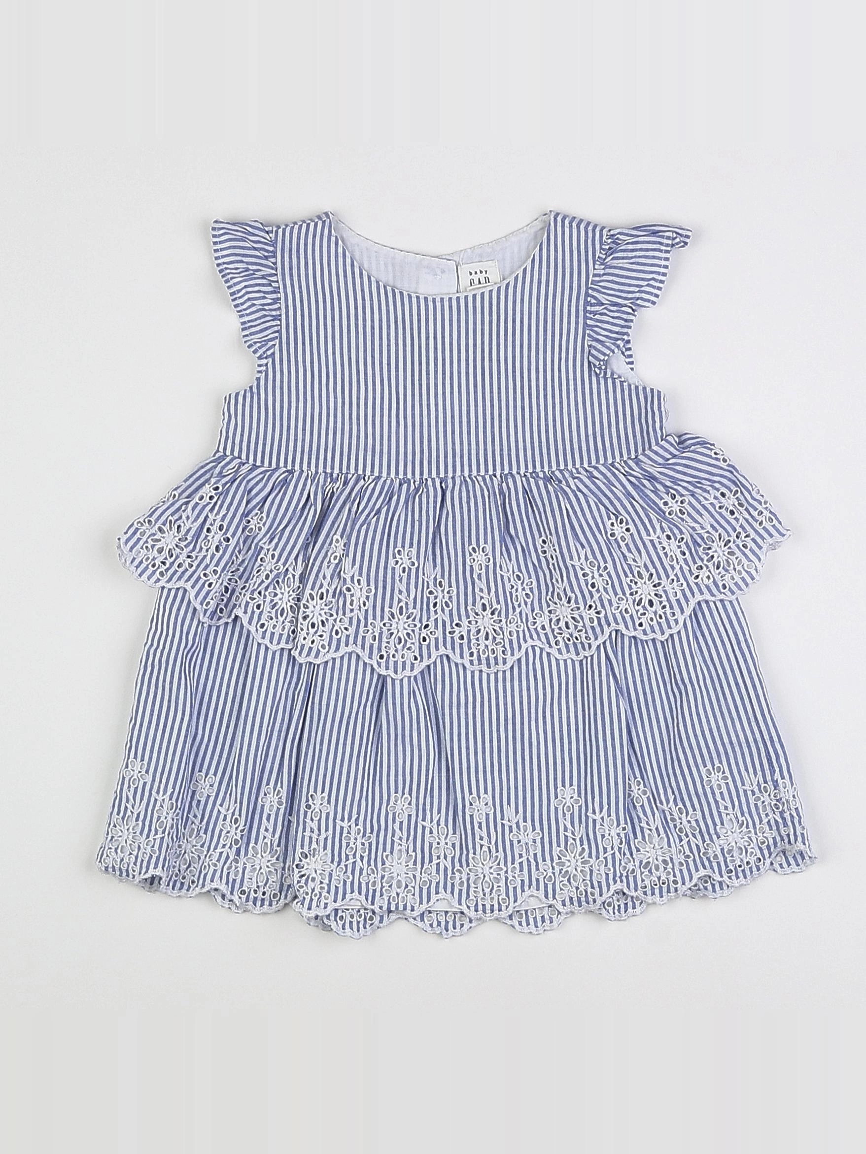 GAP - robe bleu, blanc - 12 mois