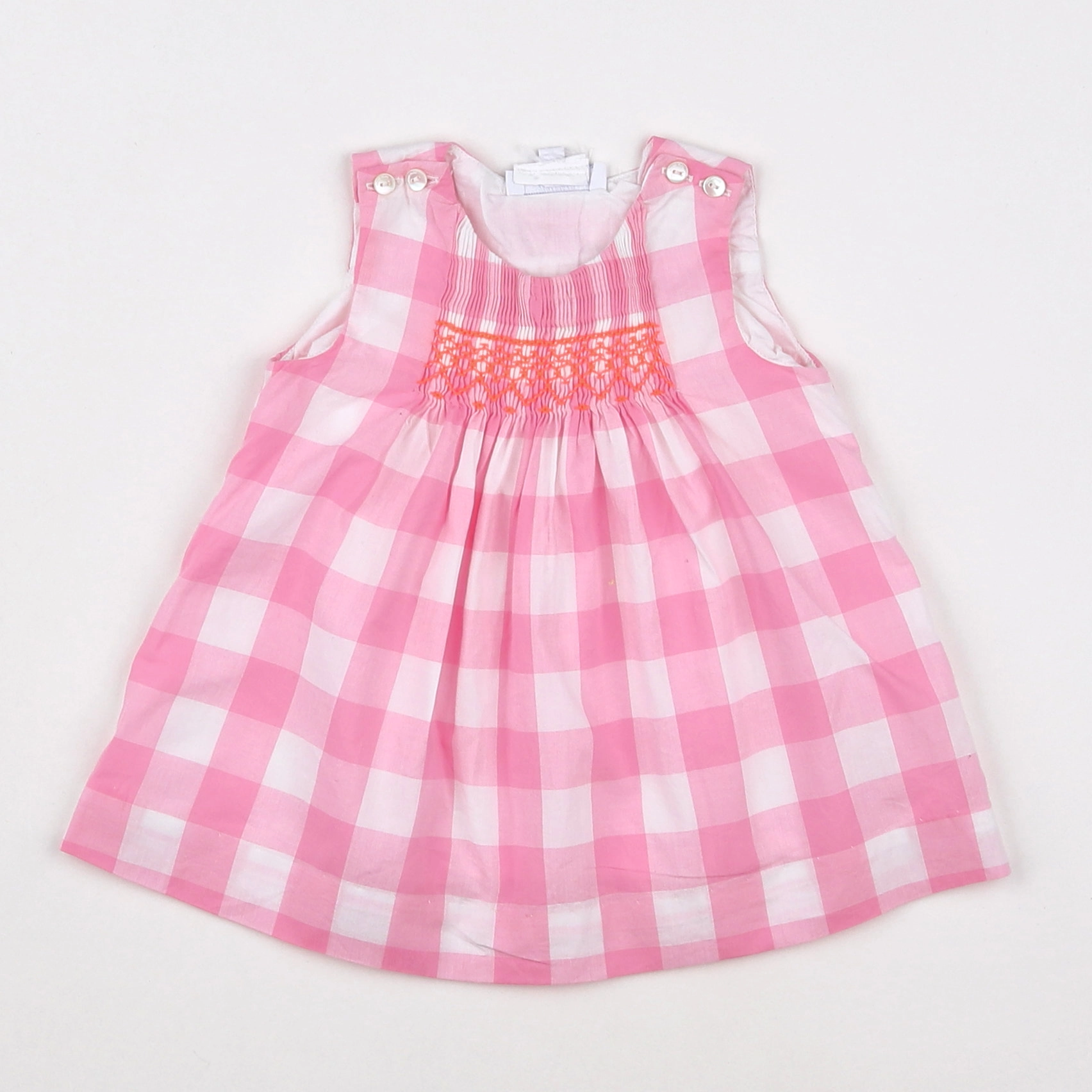 Jacadi - robe blanc, rose - 3 mois