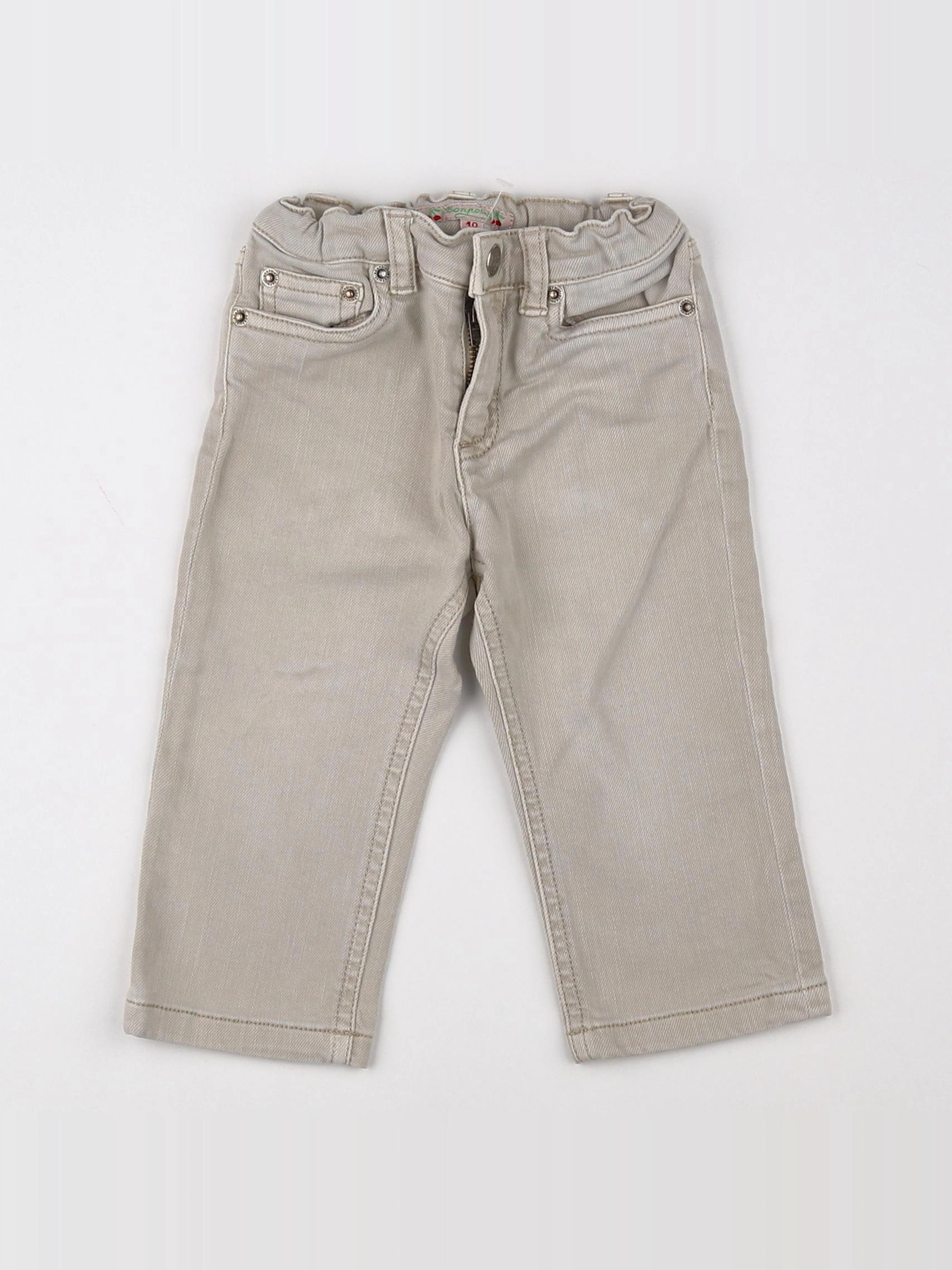 Bonpoint - jean beige - 12 mois