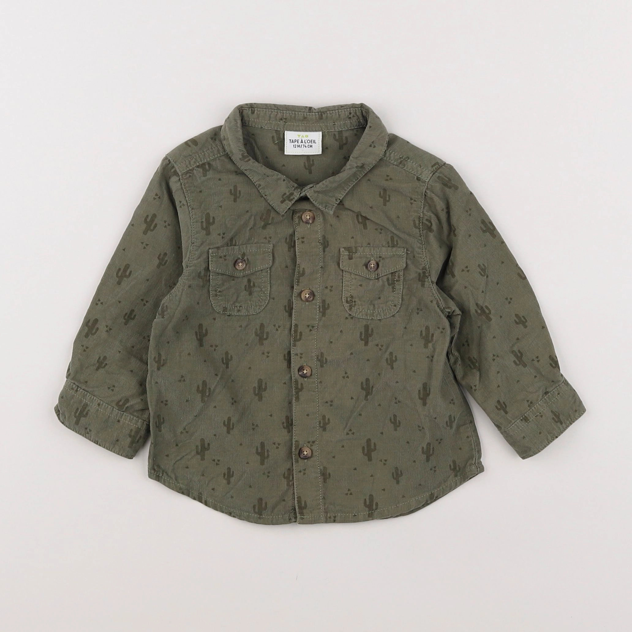 Tape à l'oeil - chemise vert - 12 mois
