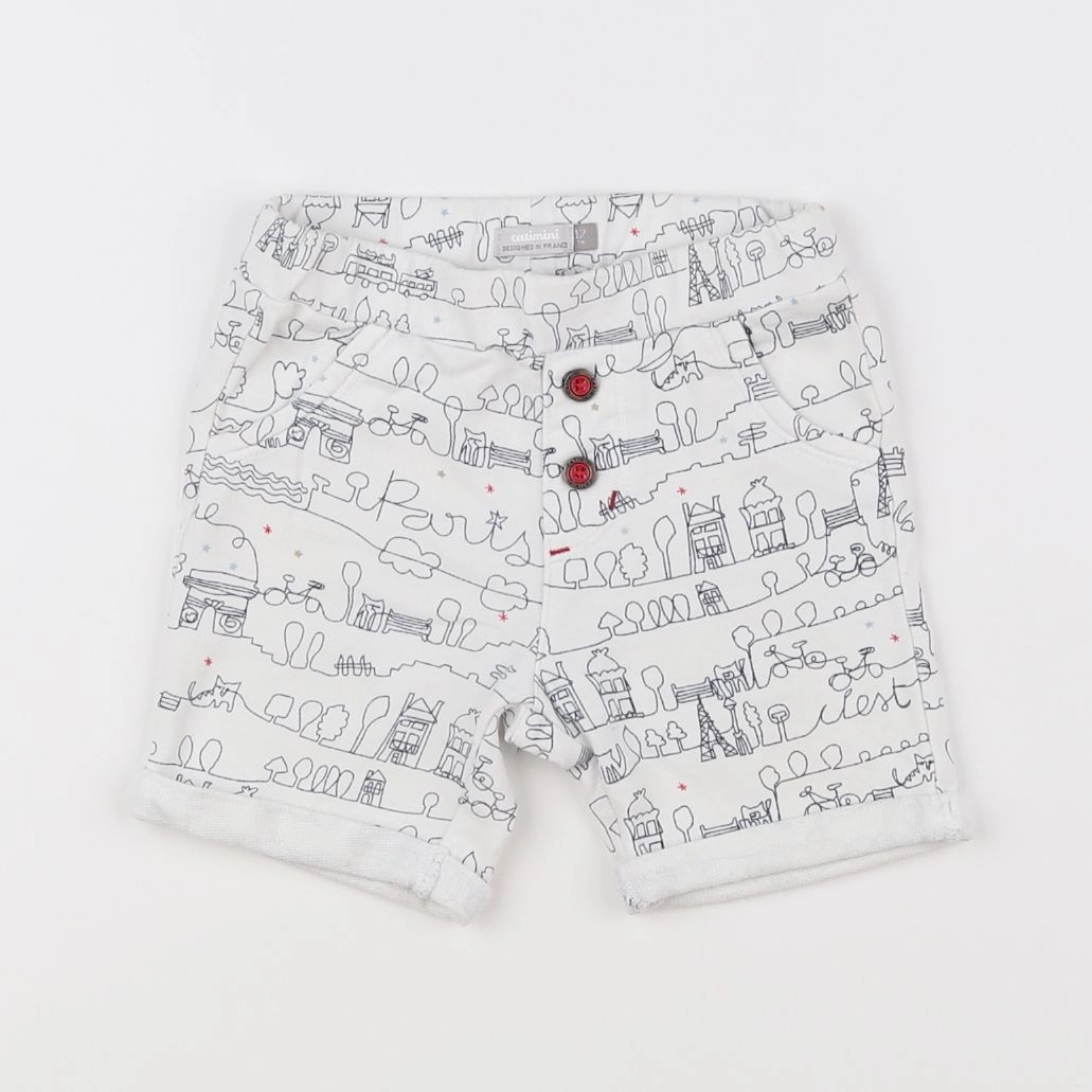 Catimini - short blanc - 12 mois