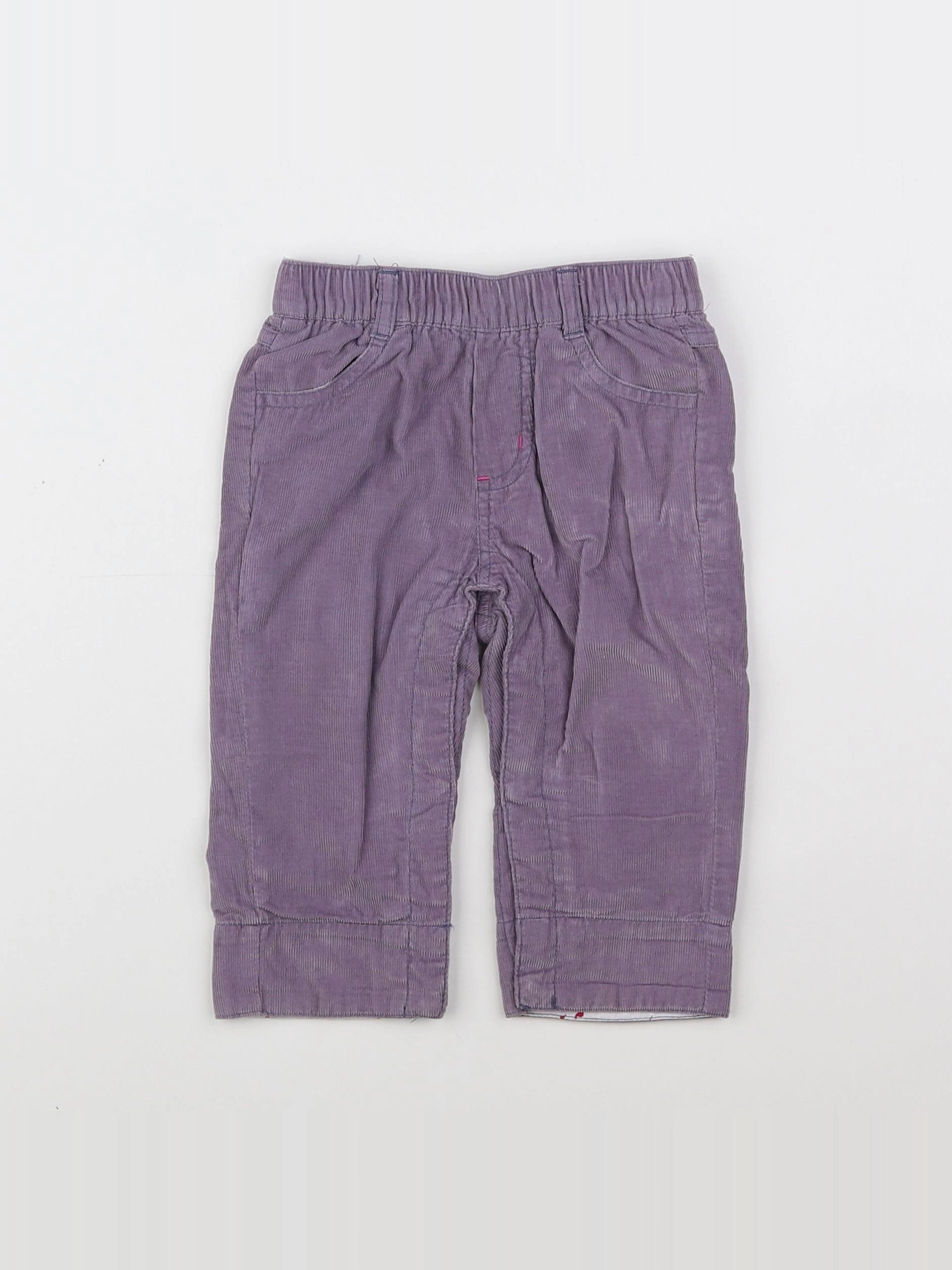 Vertbaudet - pantalon violet - 9 mois