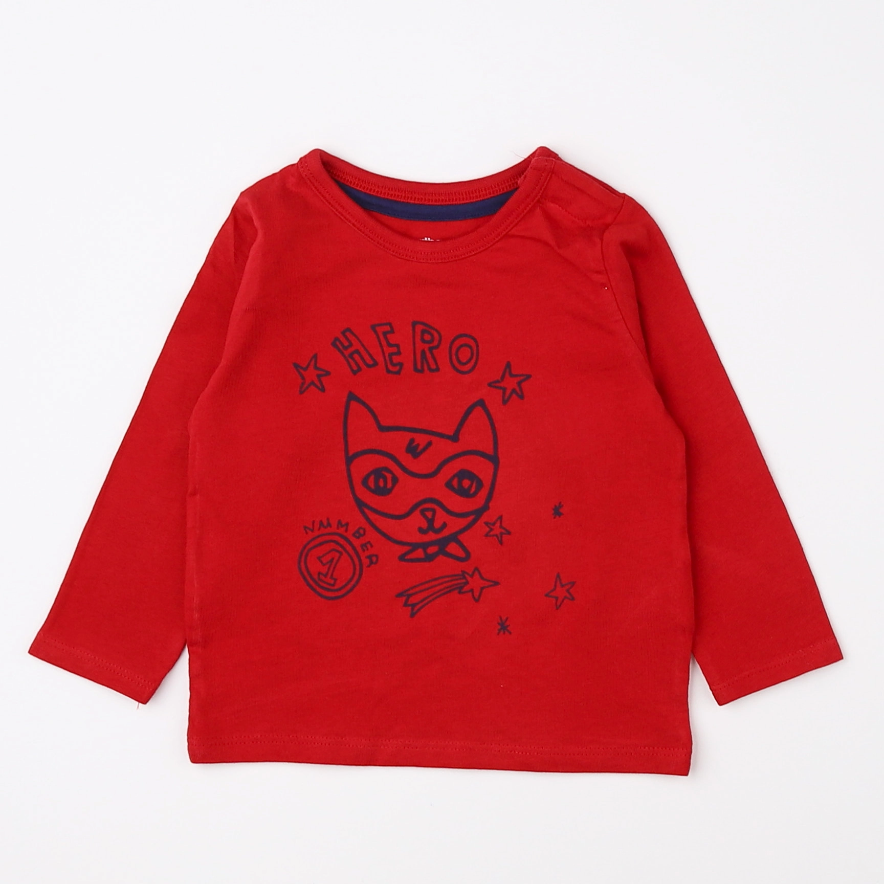Vertbaudet - tee-shirt rouge - 9 mois