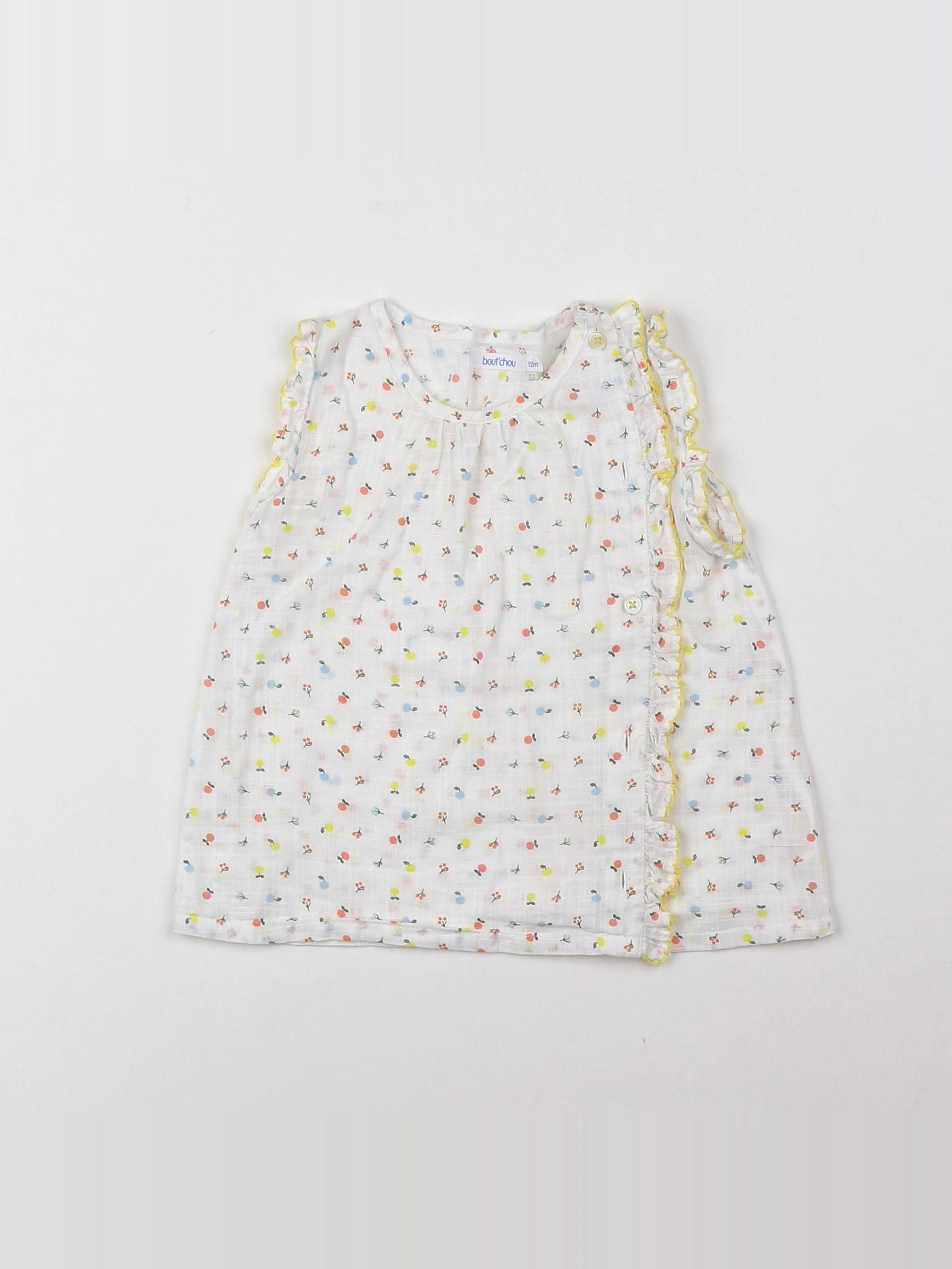 Boutchou - blouse blanc - 12 mois