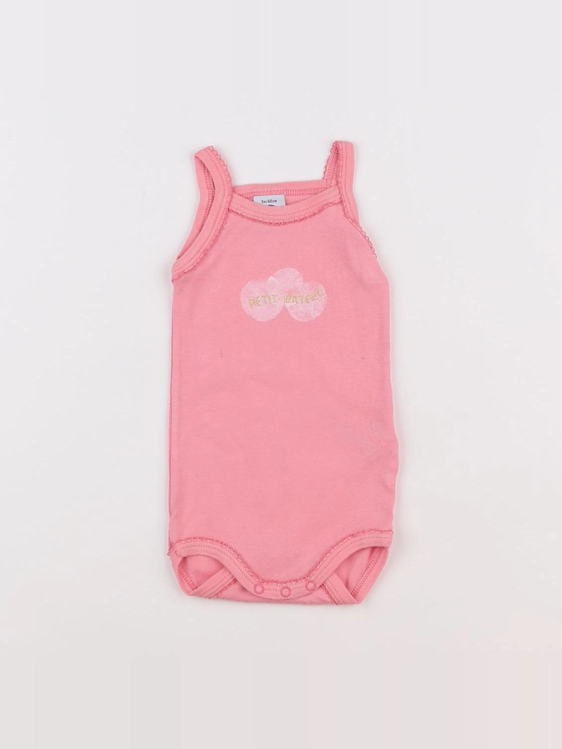 Petit Bateau - body rose - 3 mois