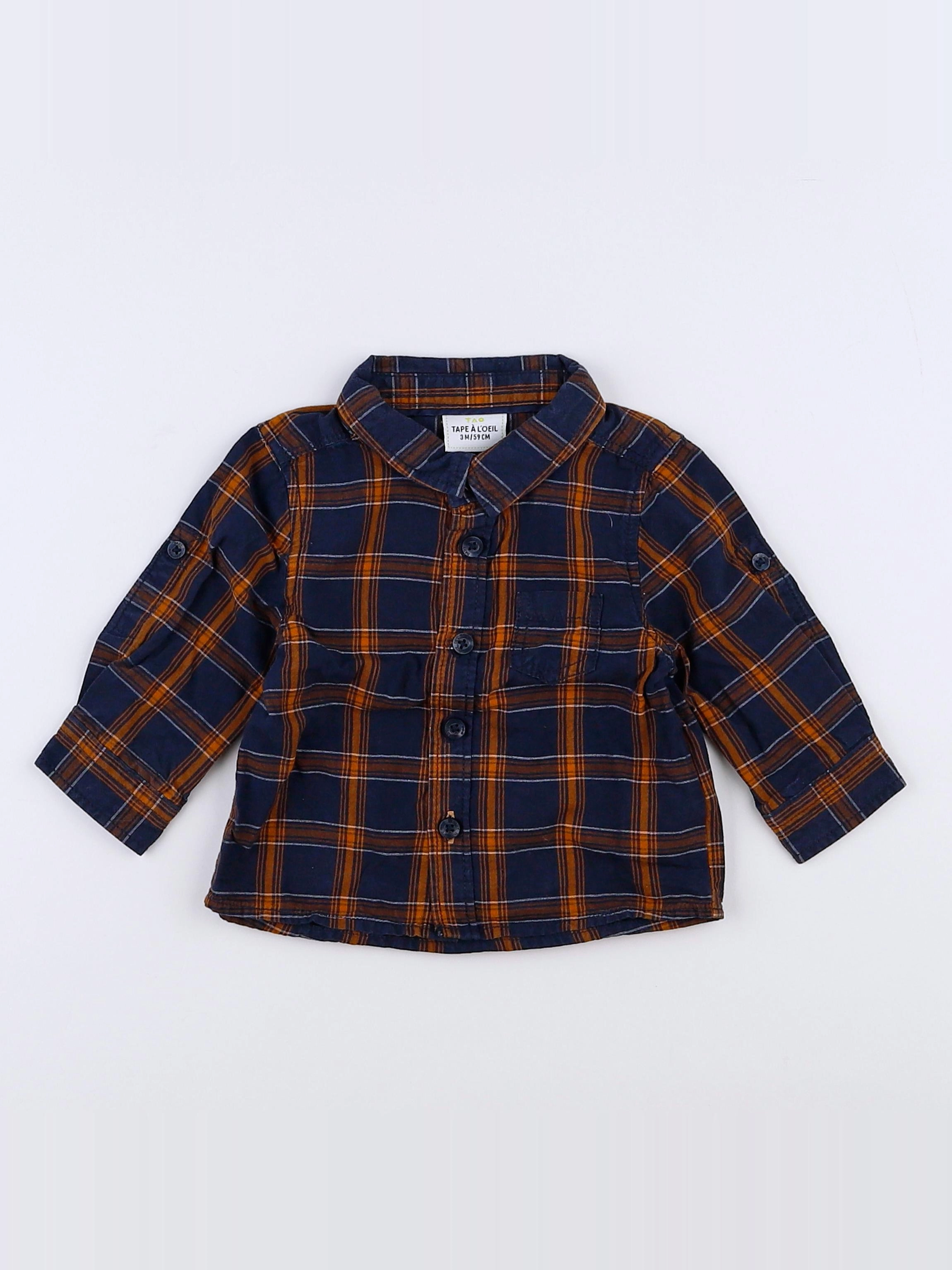 Tape à l'oeil - chemise bleu - 3 mois