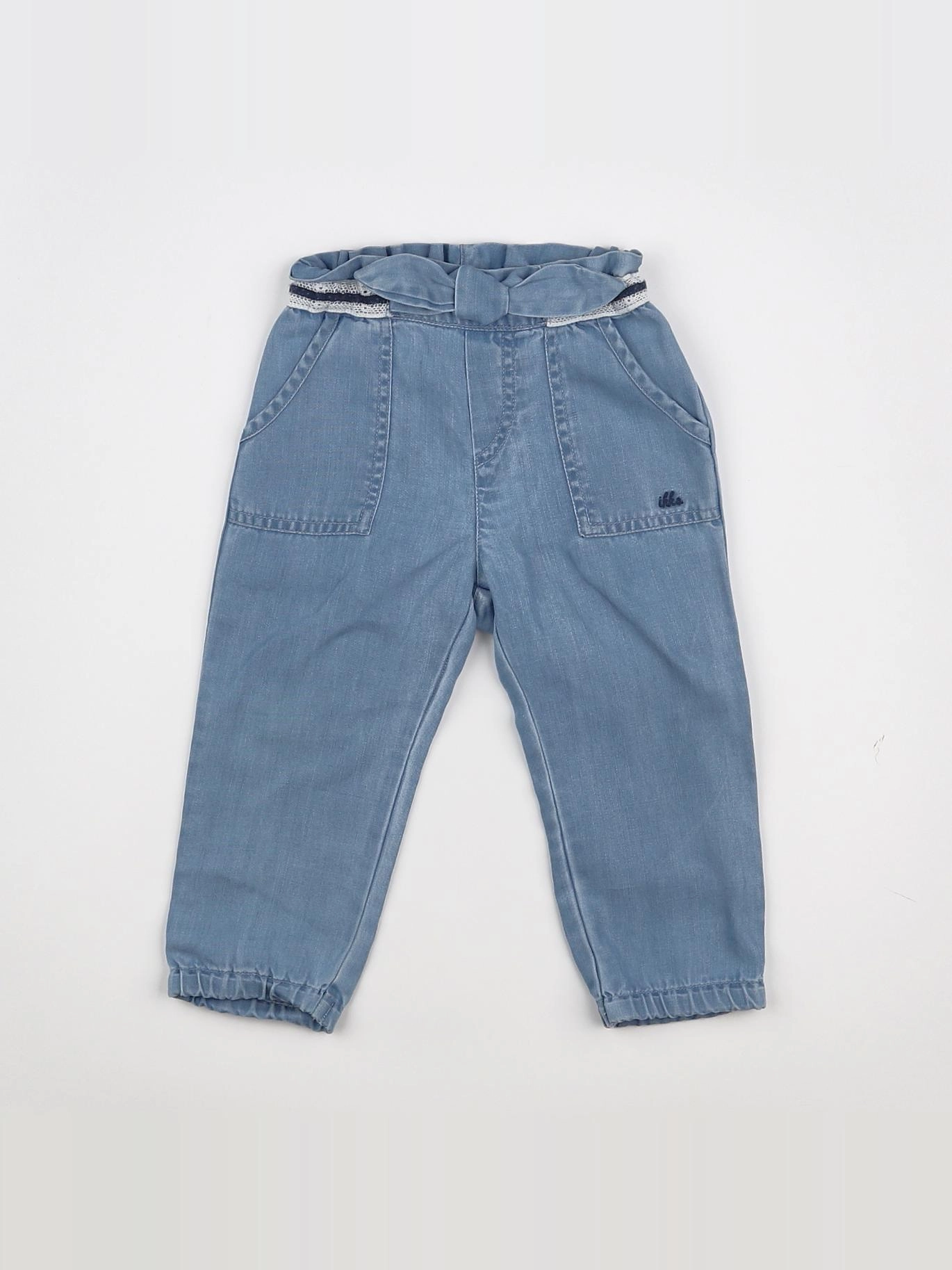 IKKS - pantalon bleu - 6/12 mois