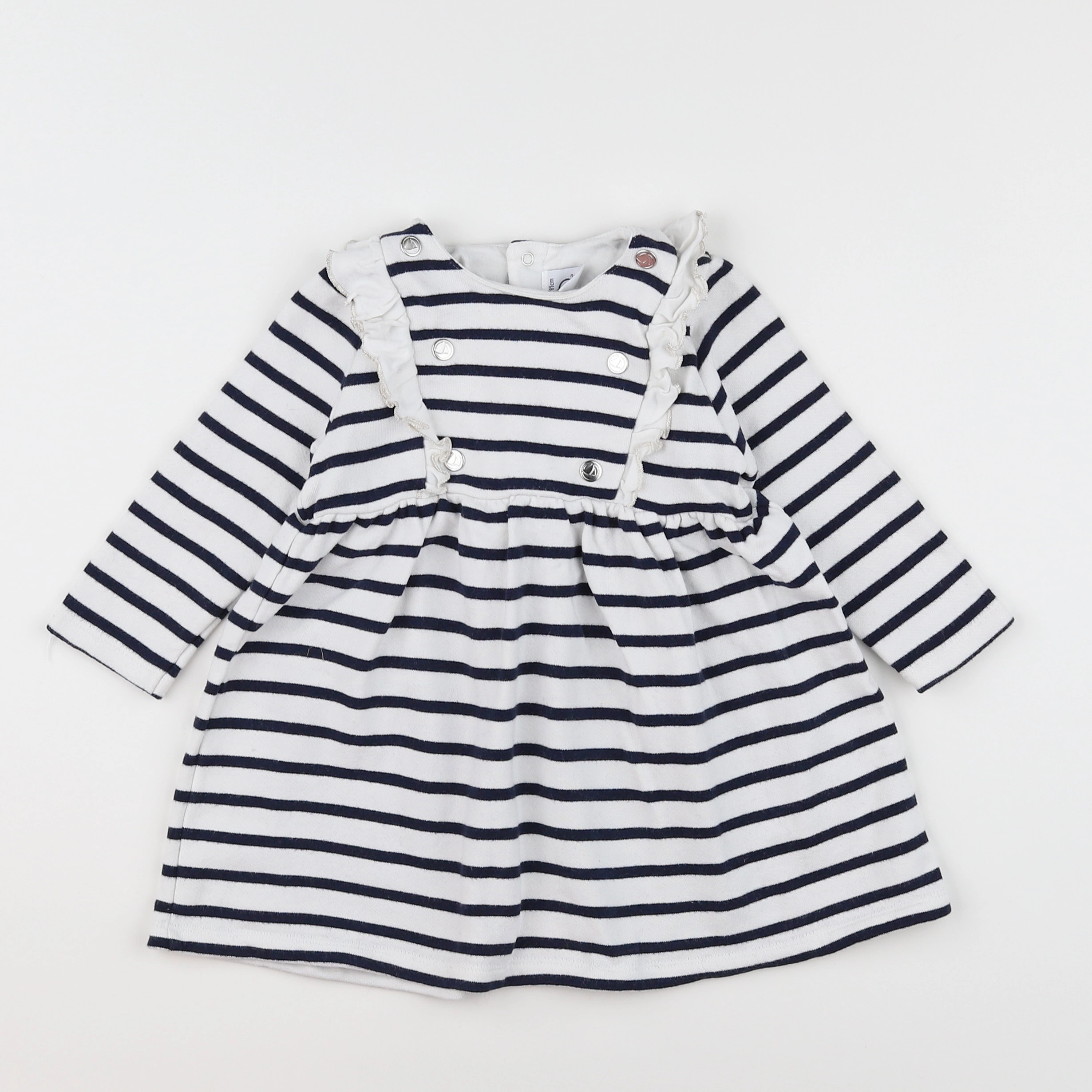 Petit Bateau - robe blanc - 18 mois