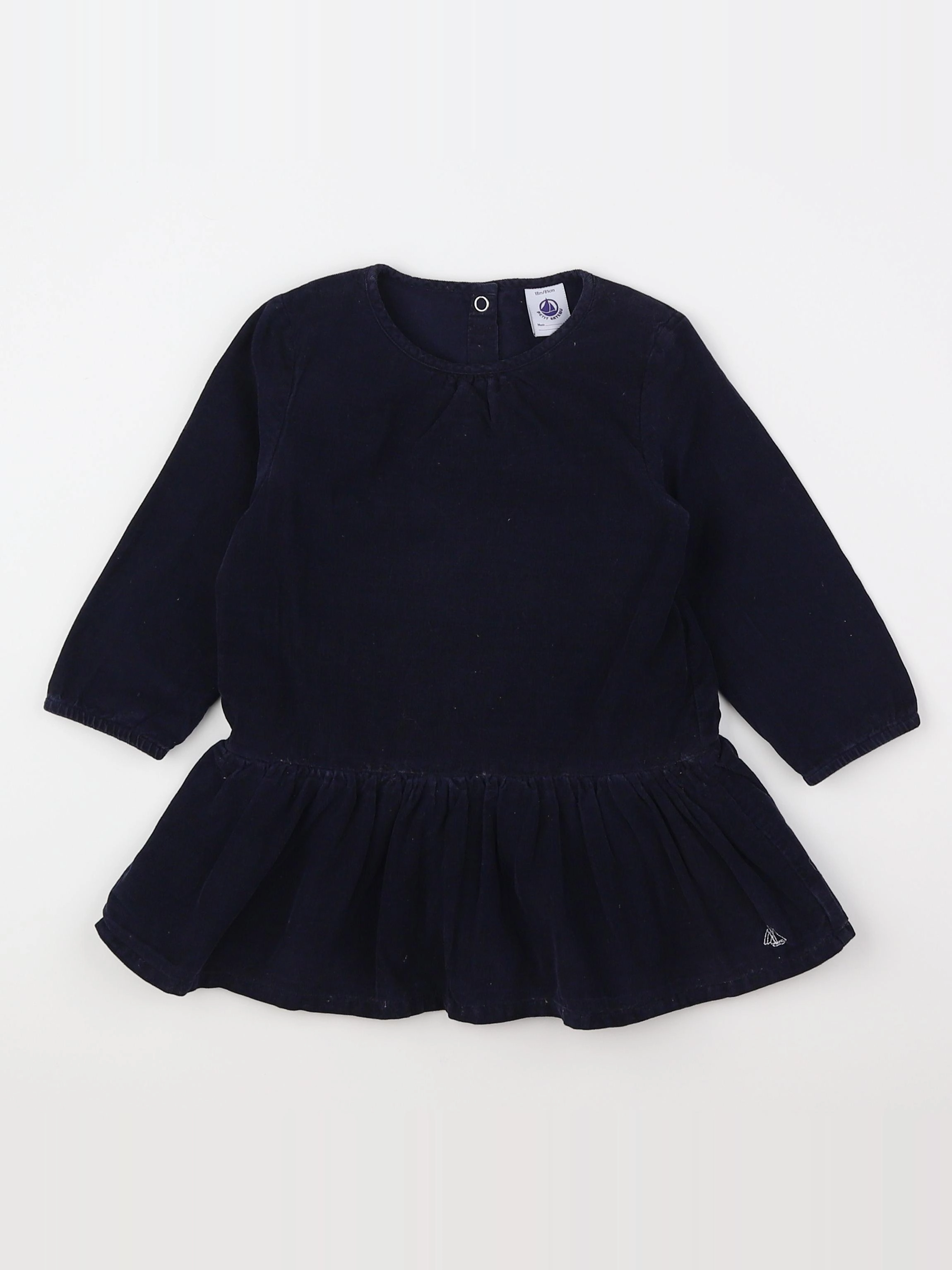 Petit Bateau - robe bleu - 18 mois