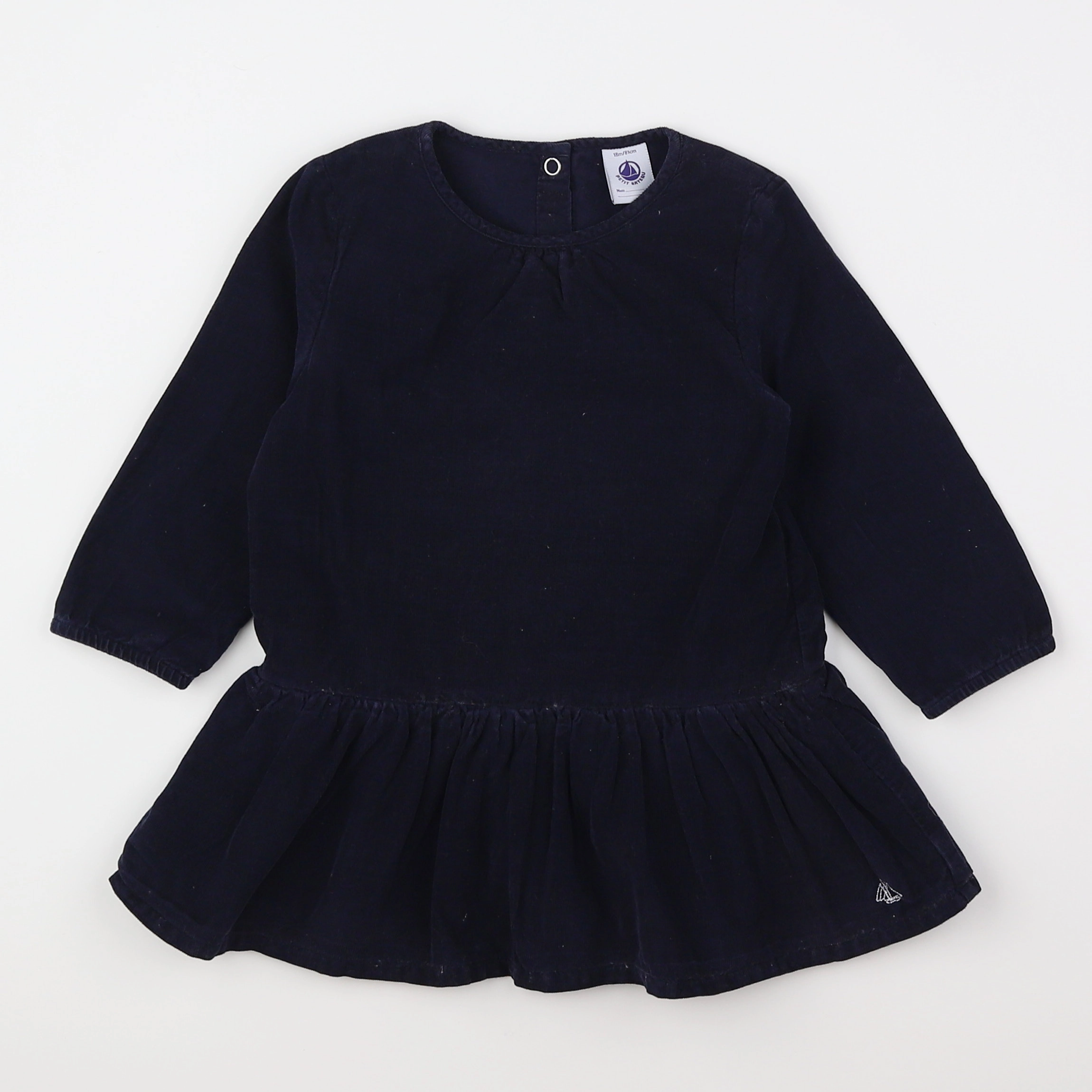 Petit Bateau - robe bleu - 18 mois