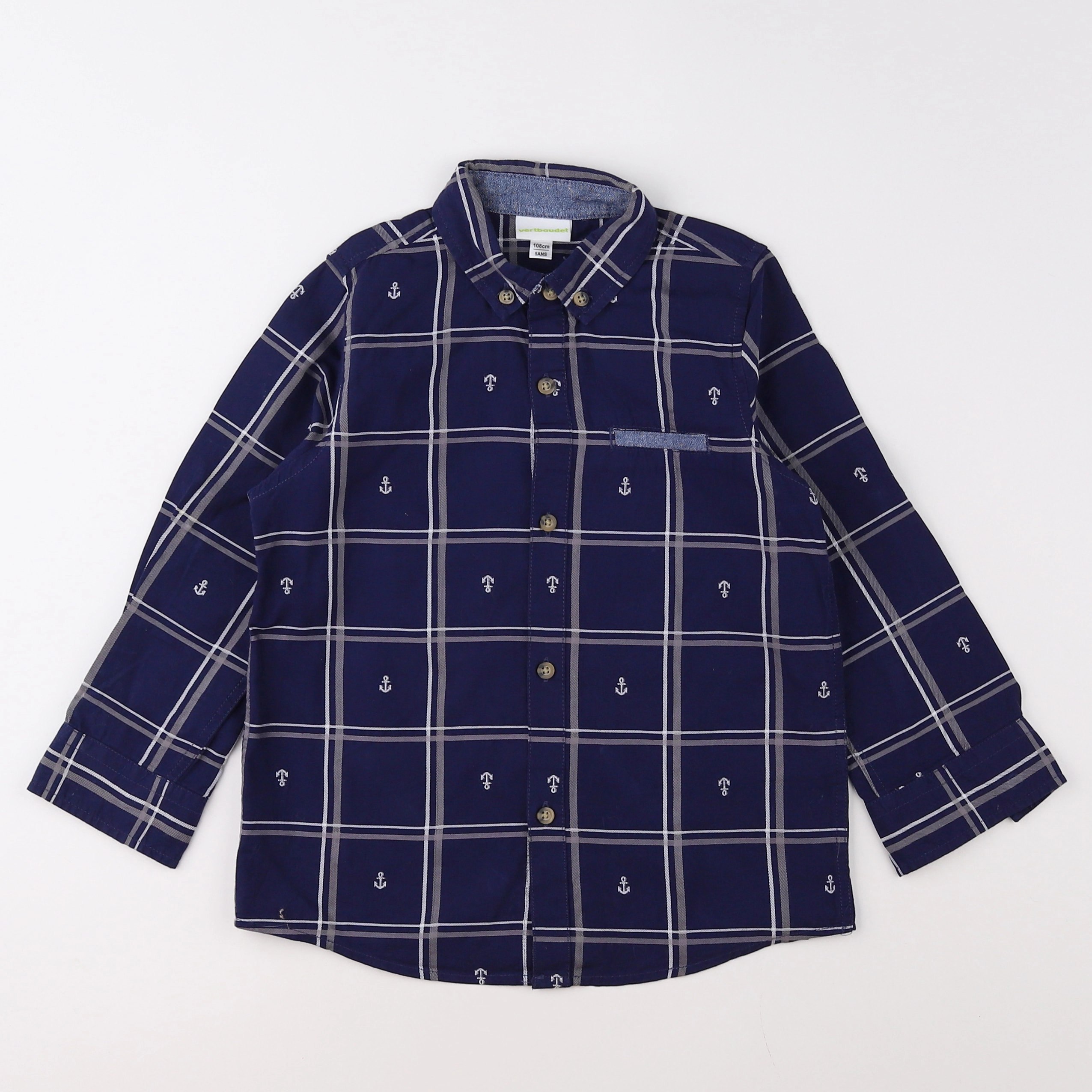 Vertbaudet - chemise bleu - 5 ans