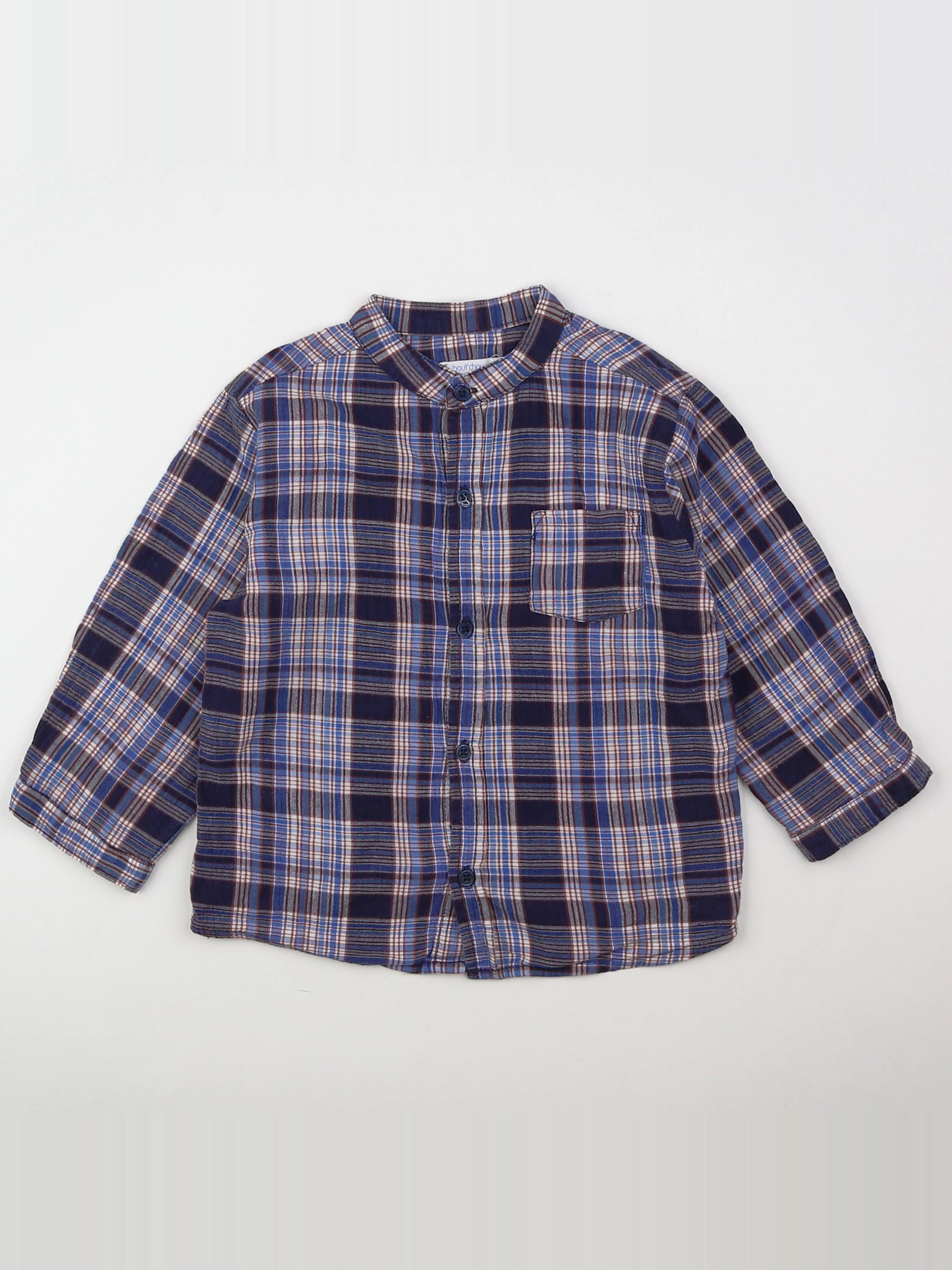 Boutchou - chemise bleu - 18 mois