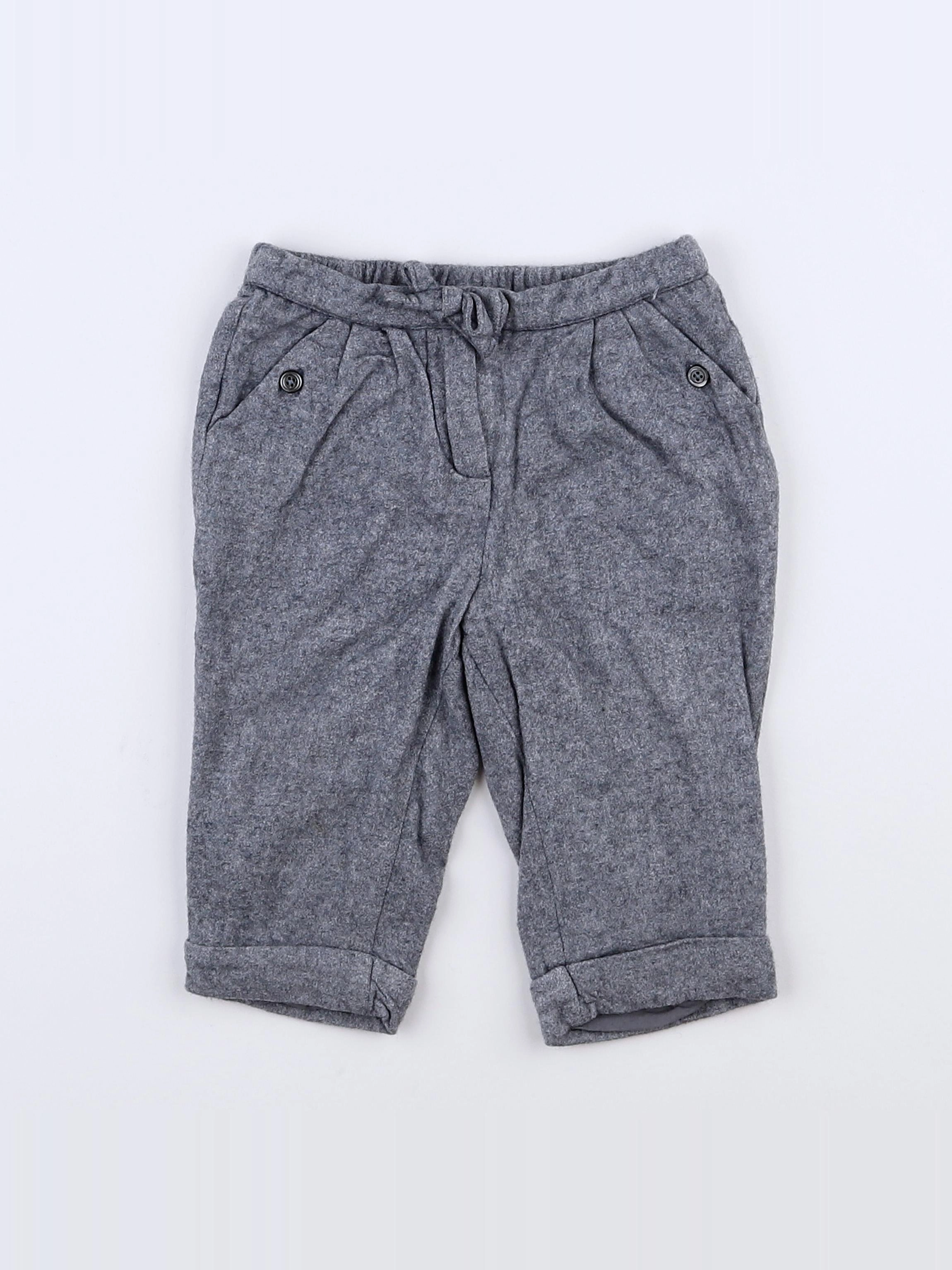 Jacadi - pantalon gris - 12 mois