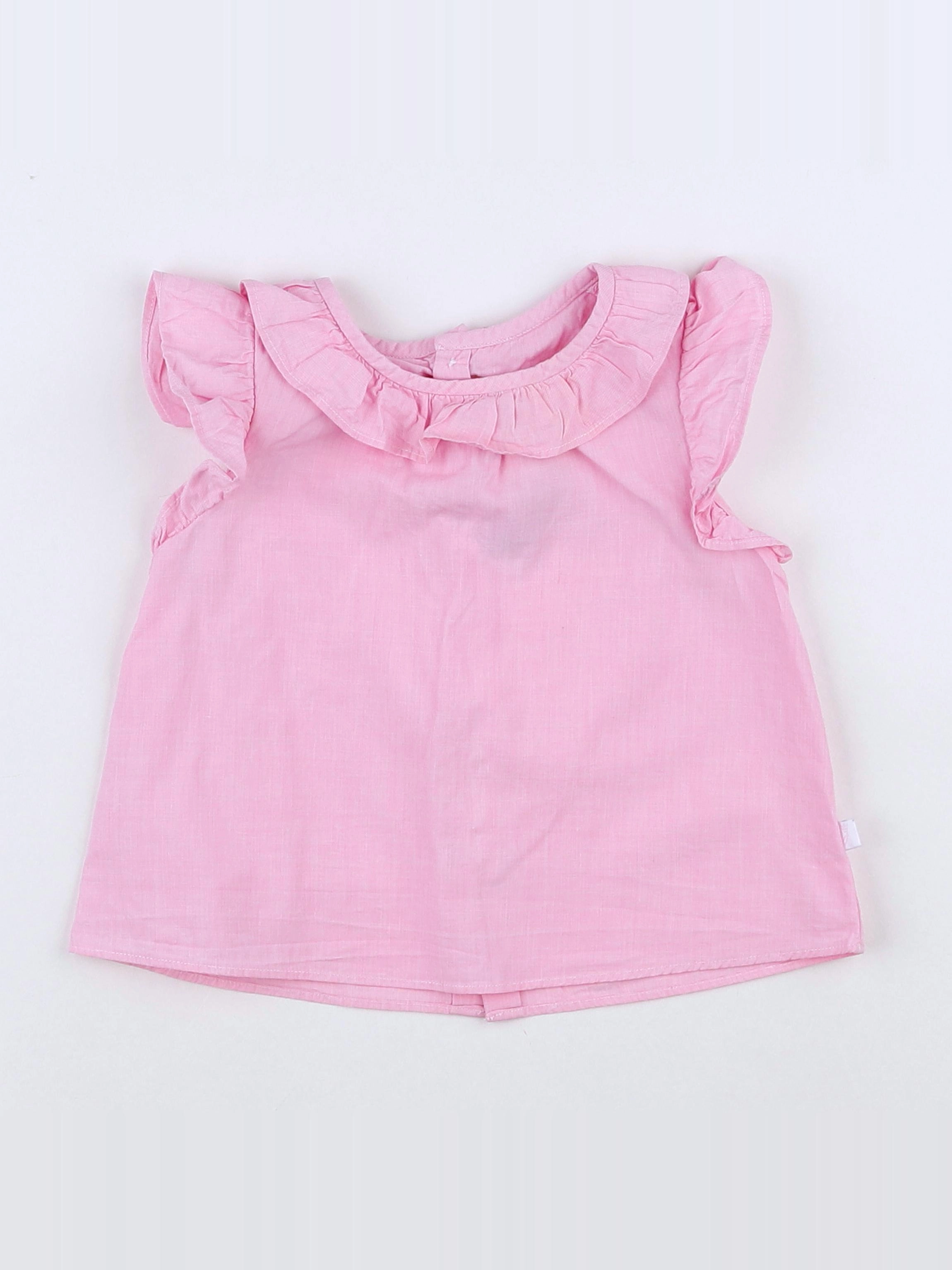 Jacadi - blouse rose - 12 mois