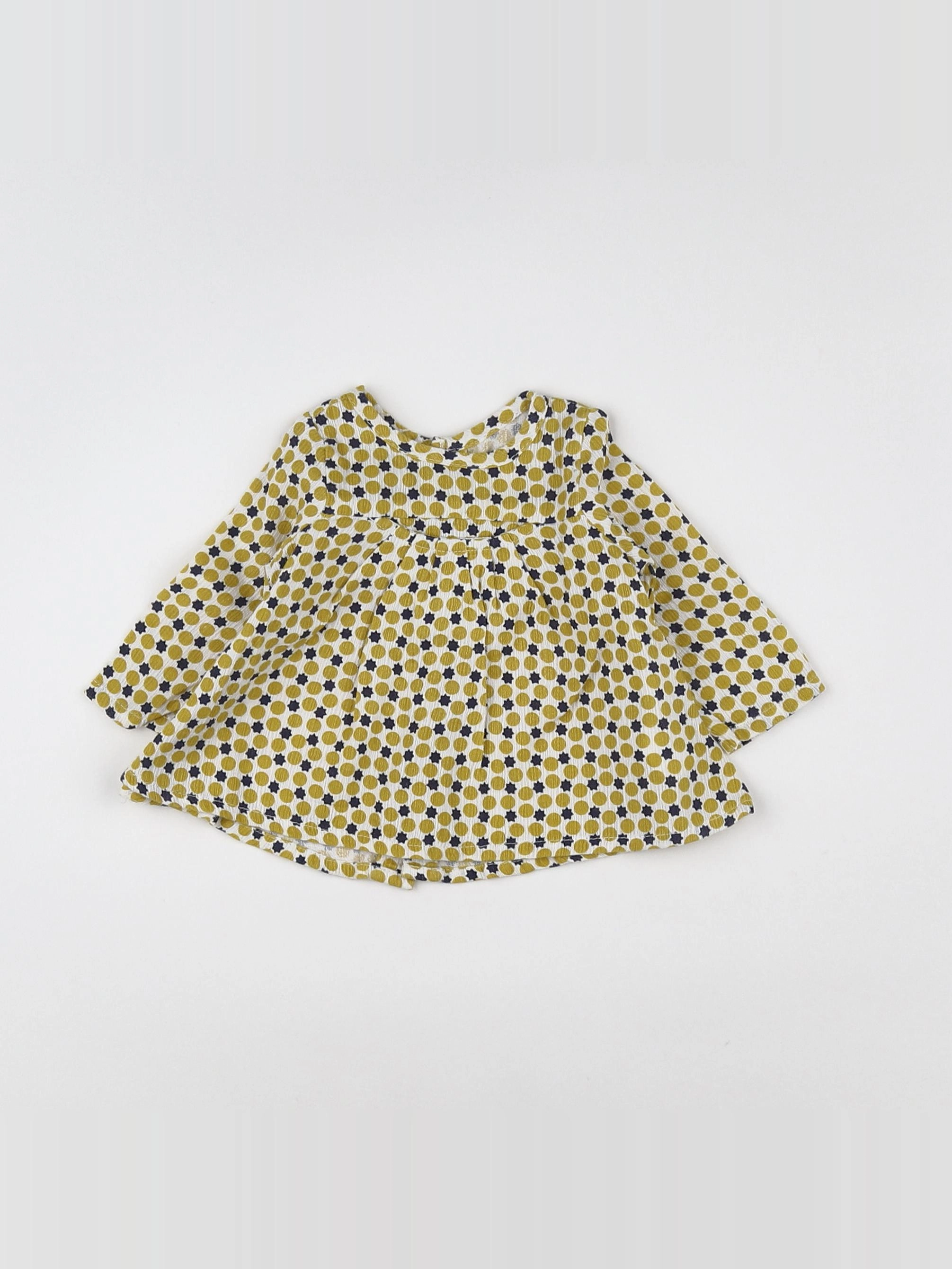 Catimini - blouse jaune, blanc - 3 mois