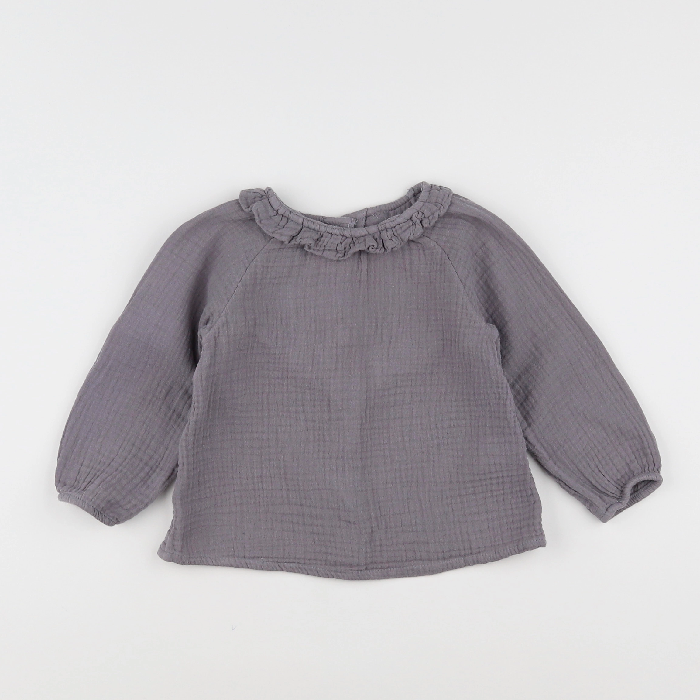 H&M - blouse gris - 9/12 mois