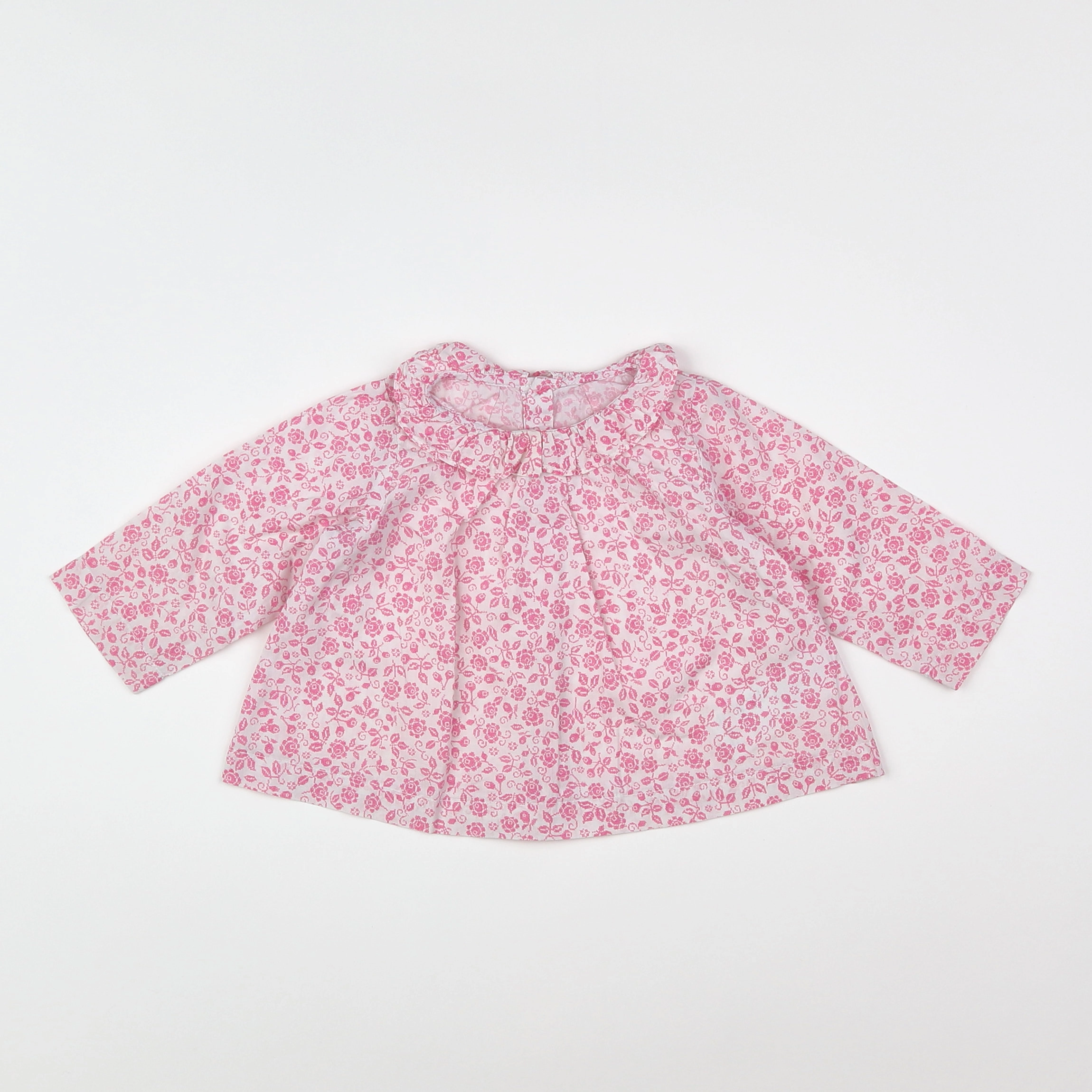 Jacadi - blouse blanc, rose - 6 mois