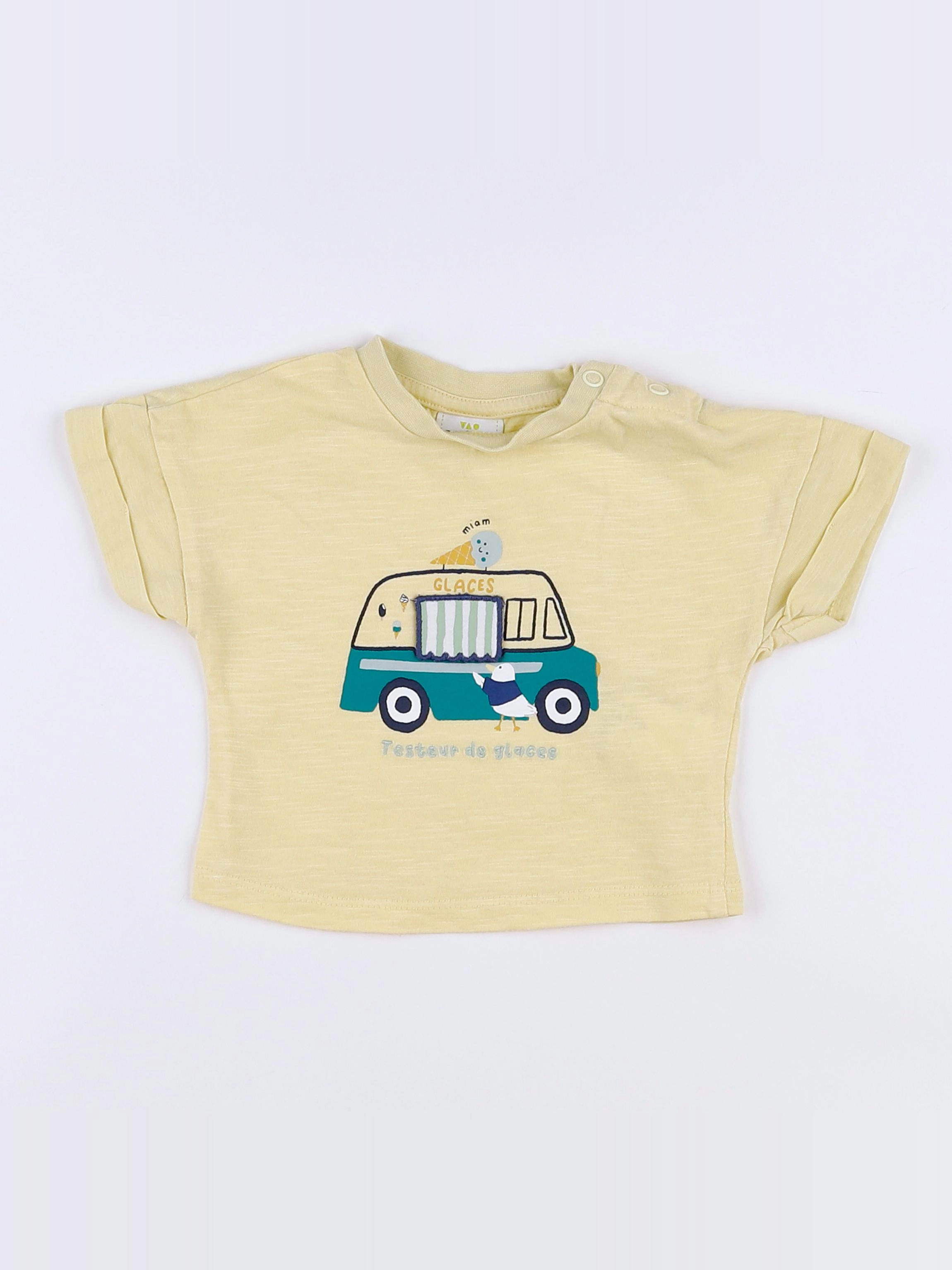 Tape à l'oeil - tee-shirt jaune - 3 mois
