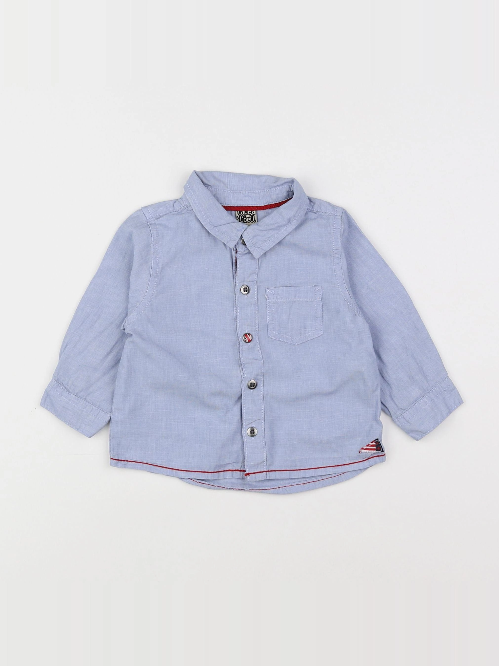 Tape à l'oeil - chemise bleu - 6 mois