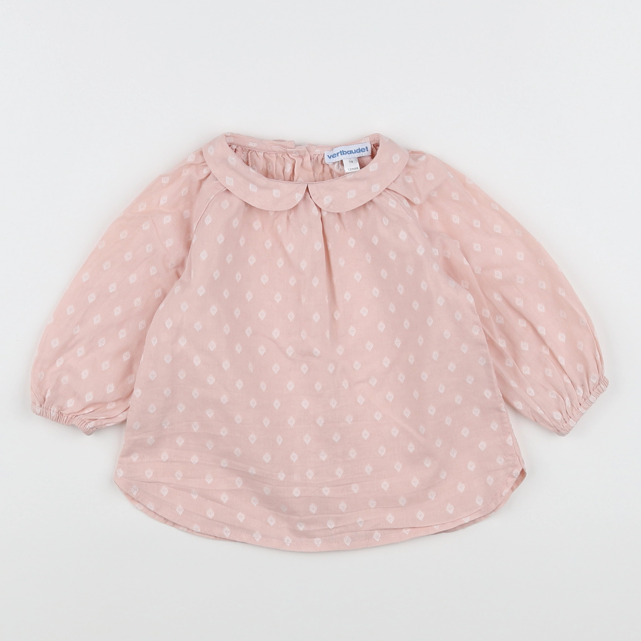Vertbaudet - blouse rose - 12 mois
