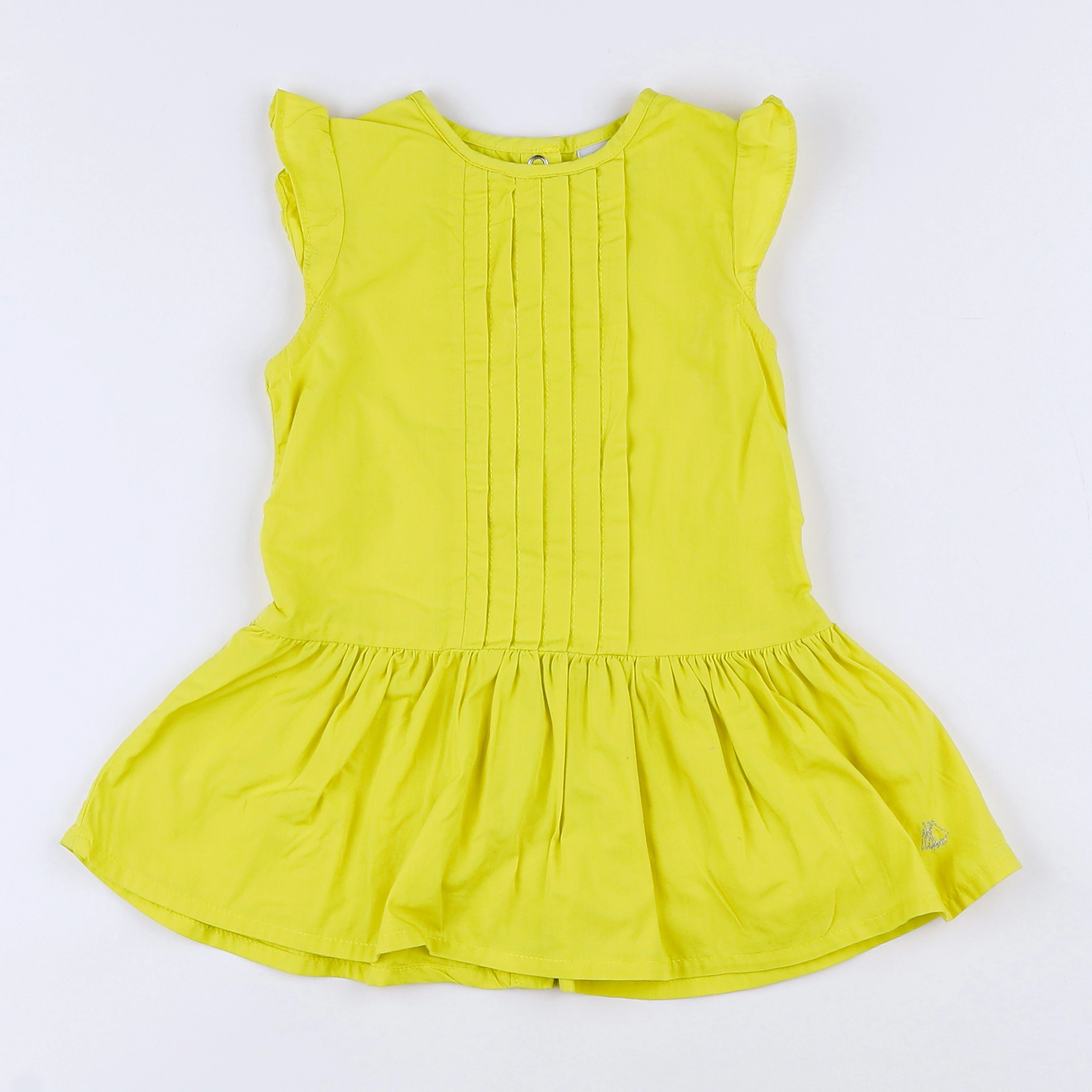 Petit Bateau - robe jaune - 12 mois