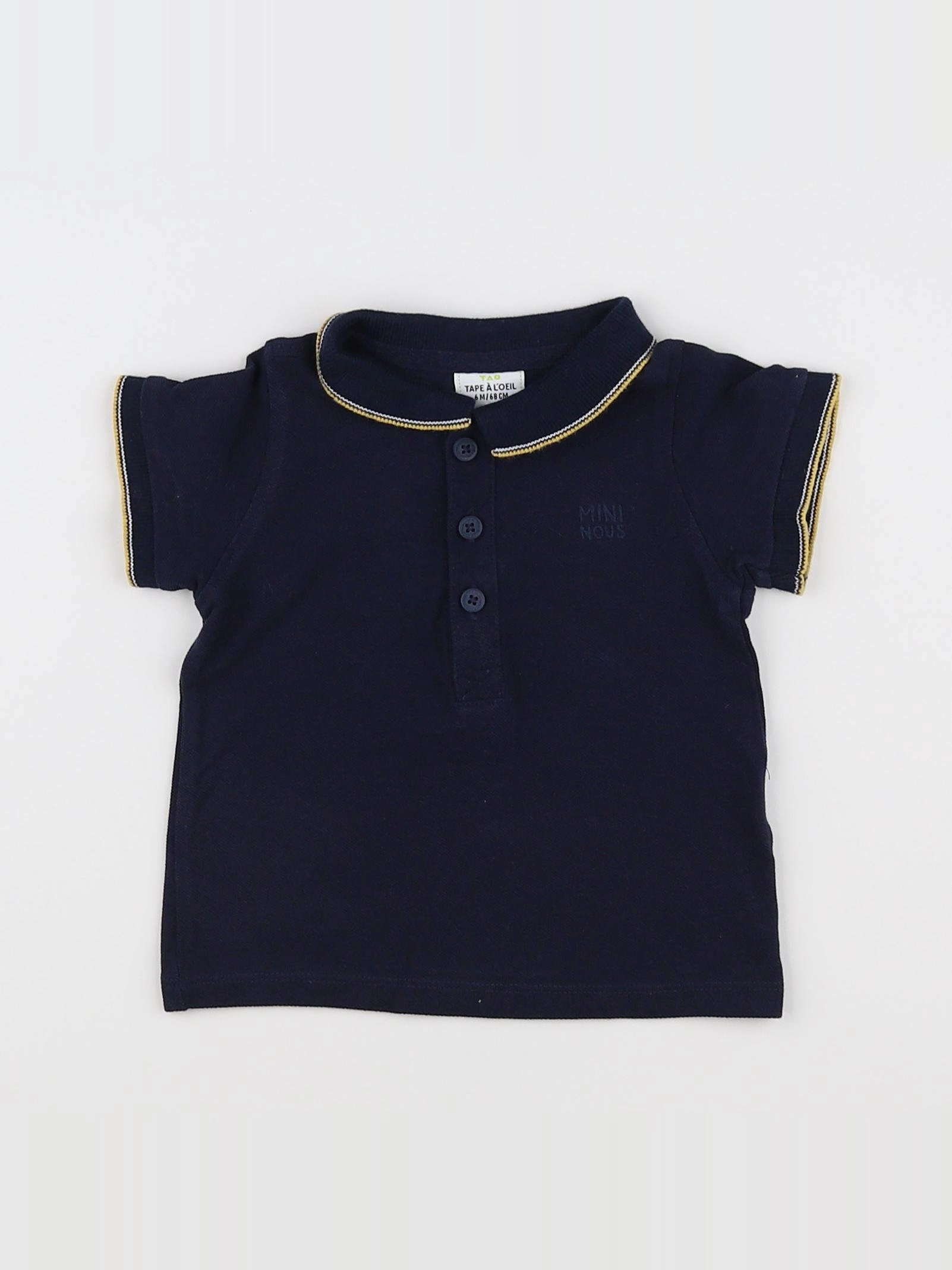 Tape à l'oeil - polo bleu - 6 mois