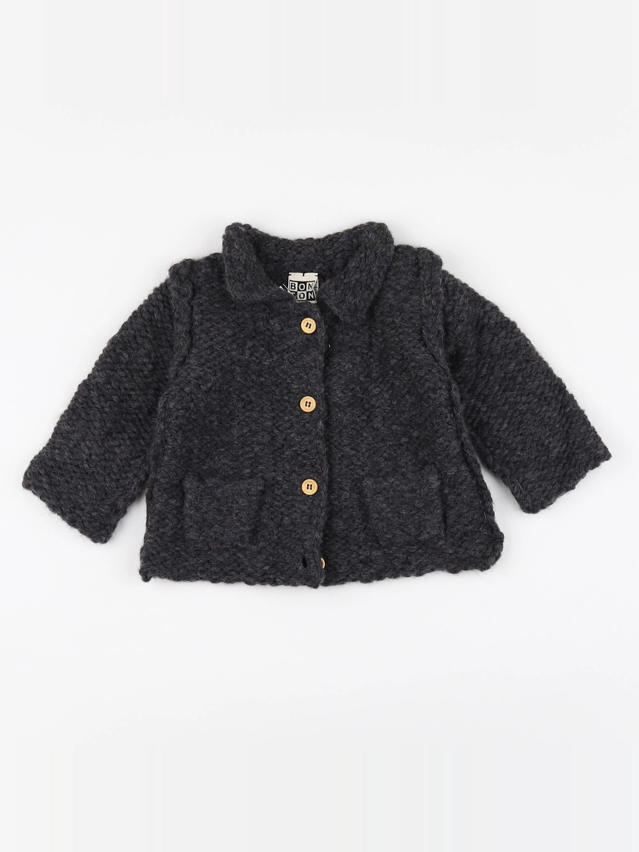 Bonton - veste gris (neuf) - 6 mois