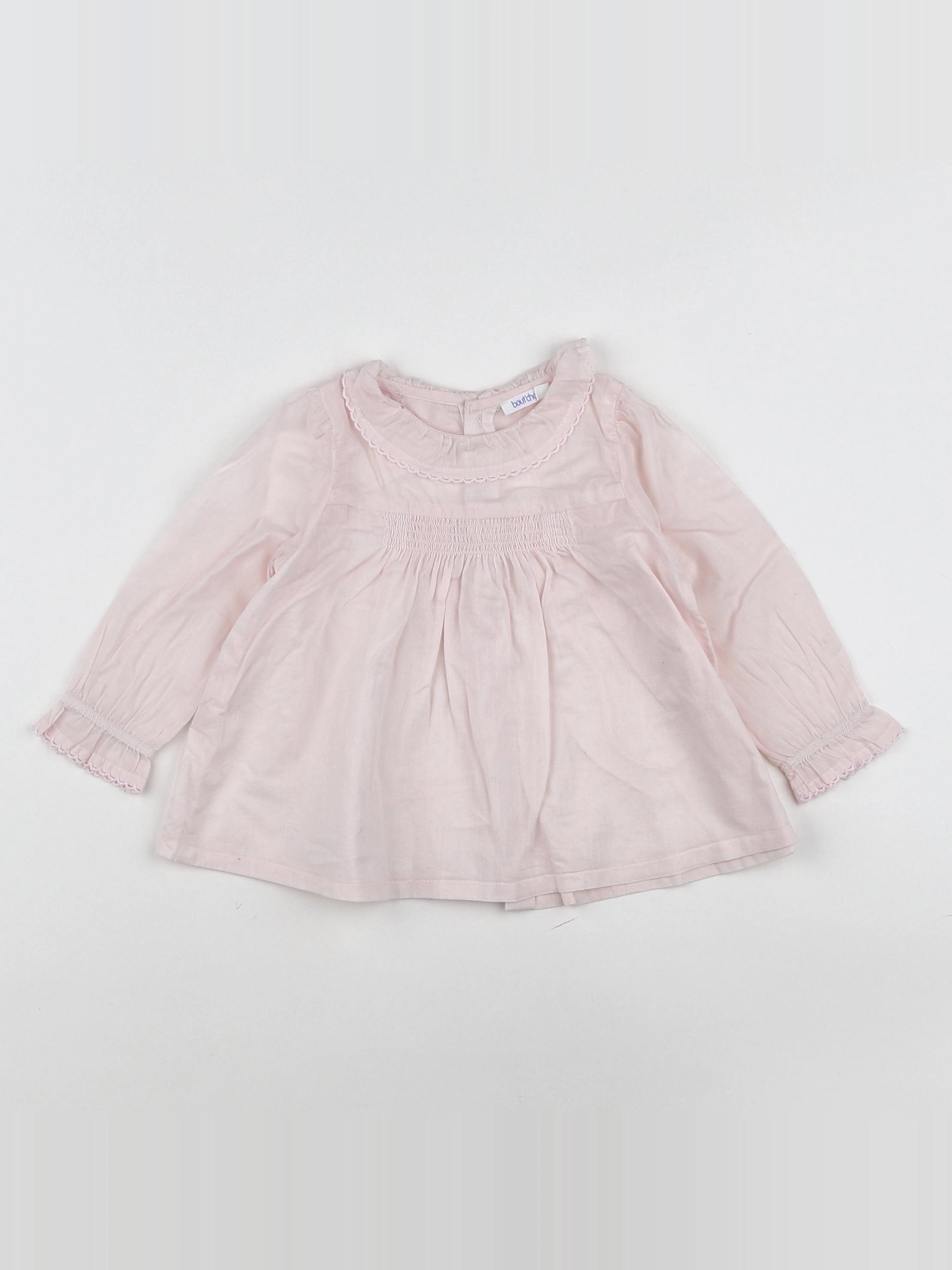 Boutchou - blouse rose - 9 mois