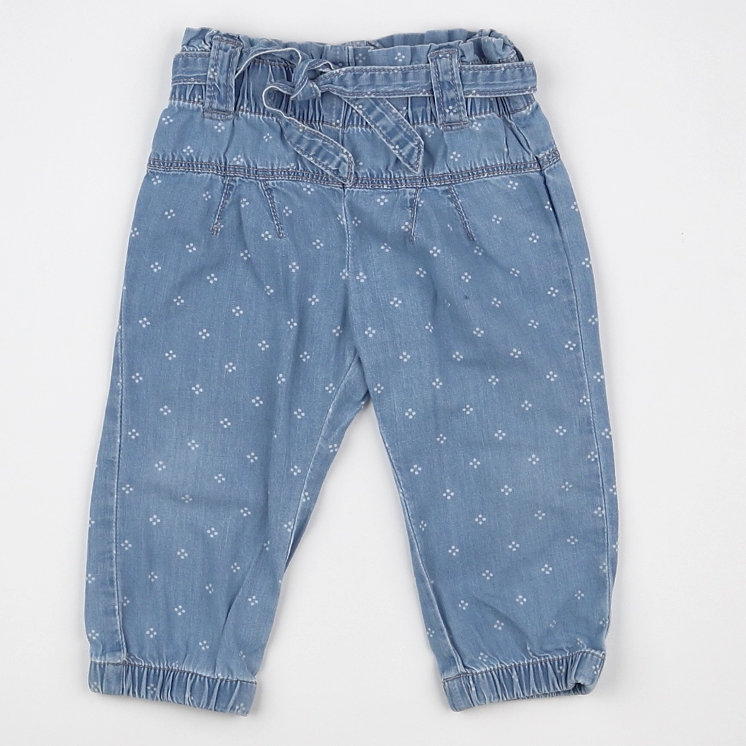 Vertbaudet - pantalon bleu - 12 mois