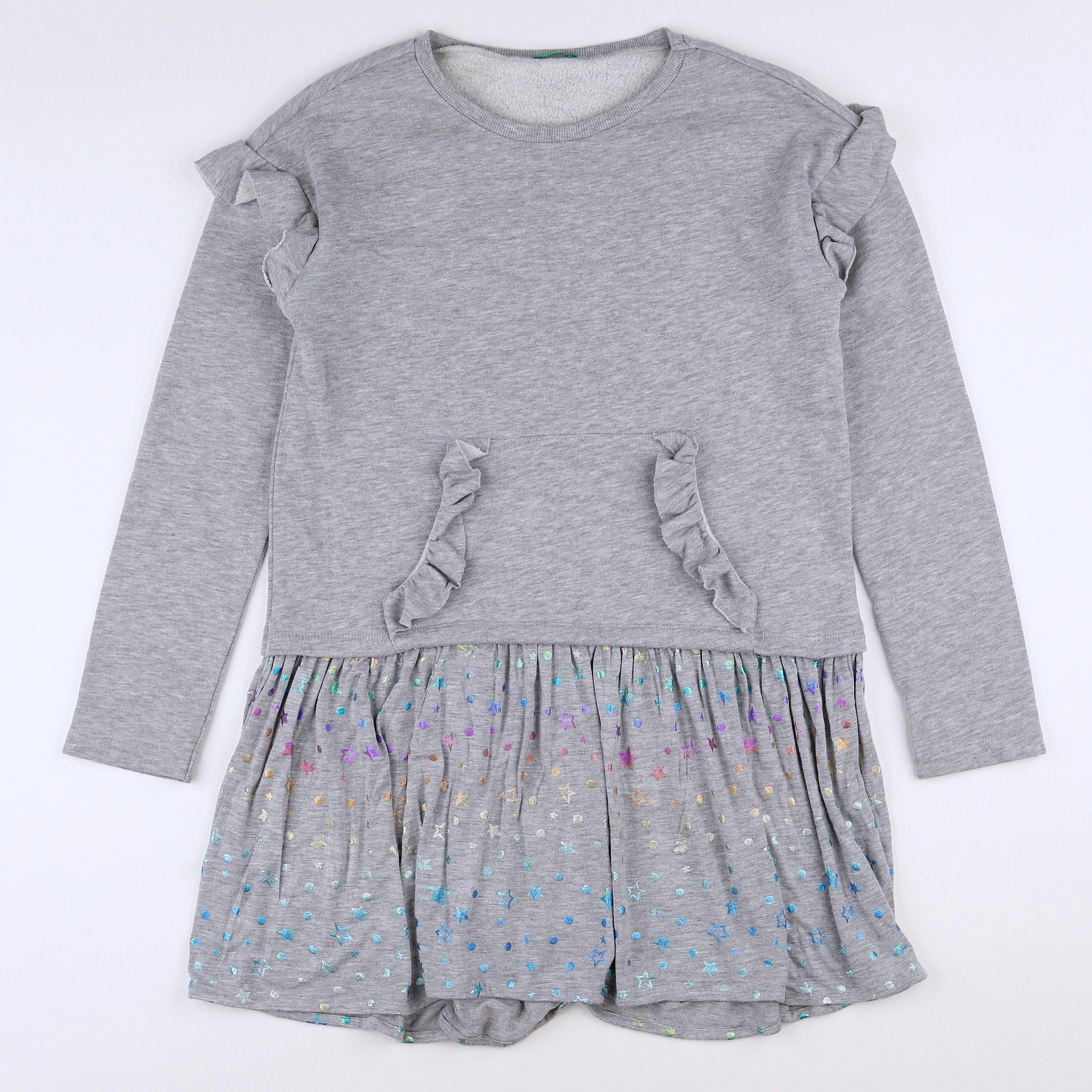 Benetton - robe gris - 11/12 ans