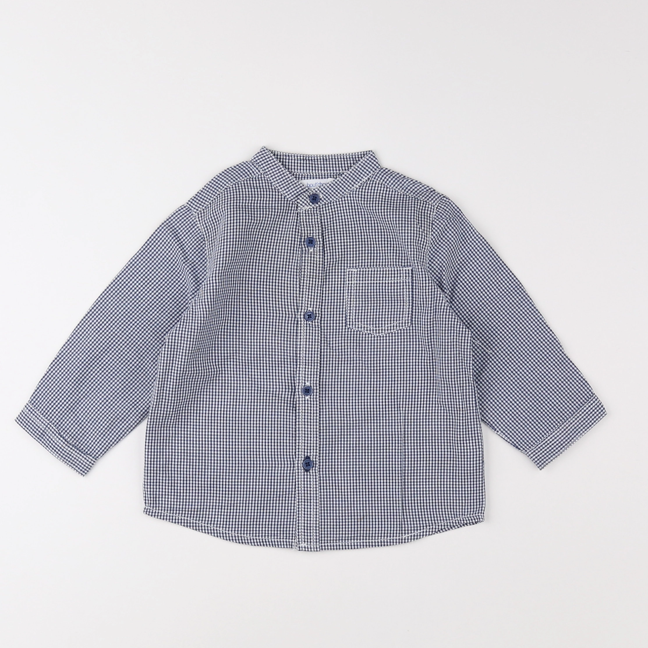 Boutchou - chemise bleu - 9 mois