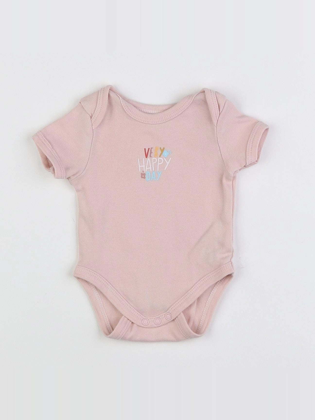 Vertbaudet - body rose - 1 mois