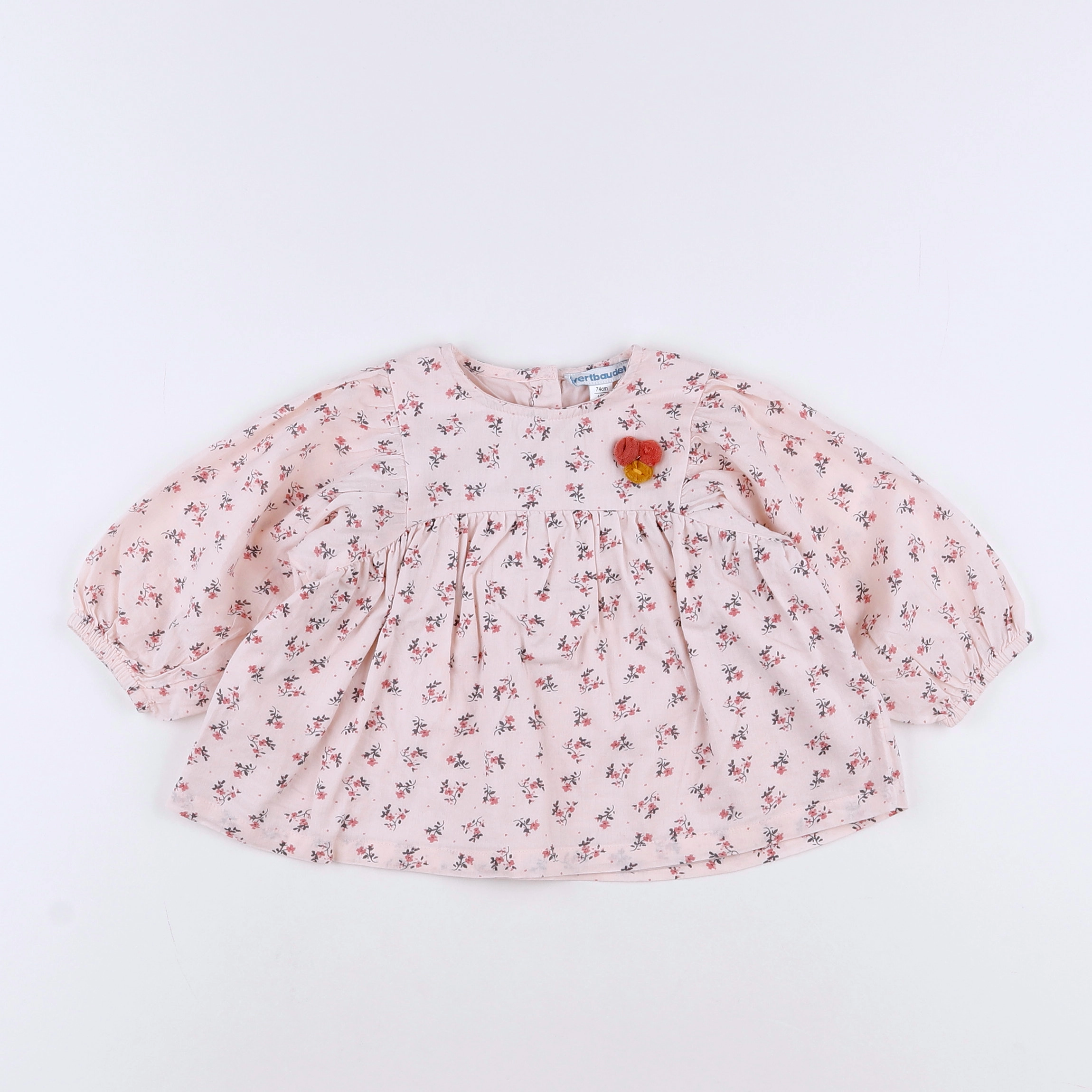 Vertbaudet - blouse rose - 12 mois