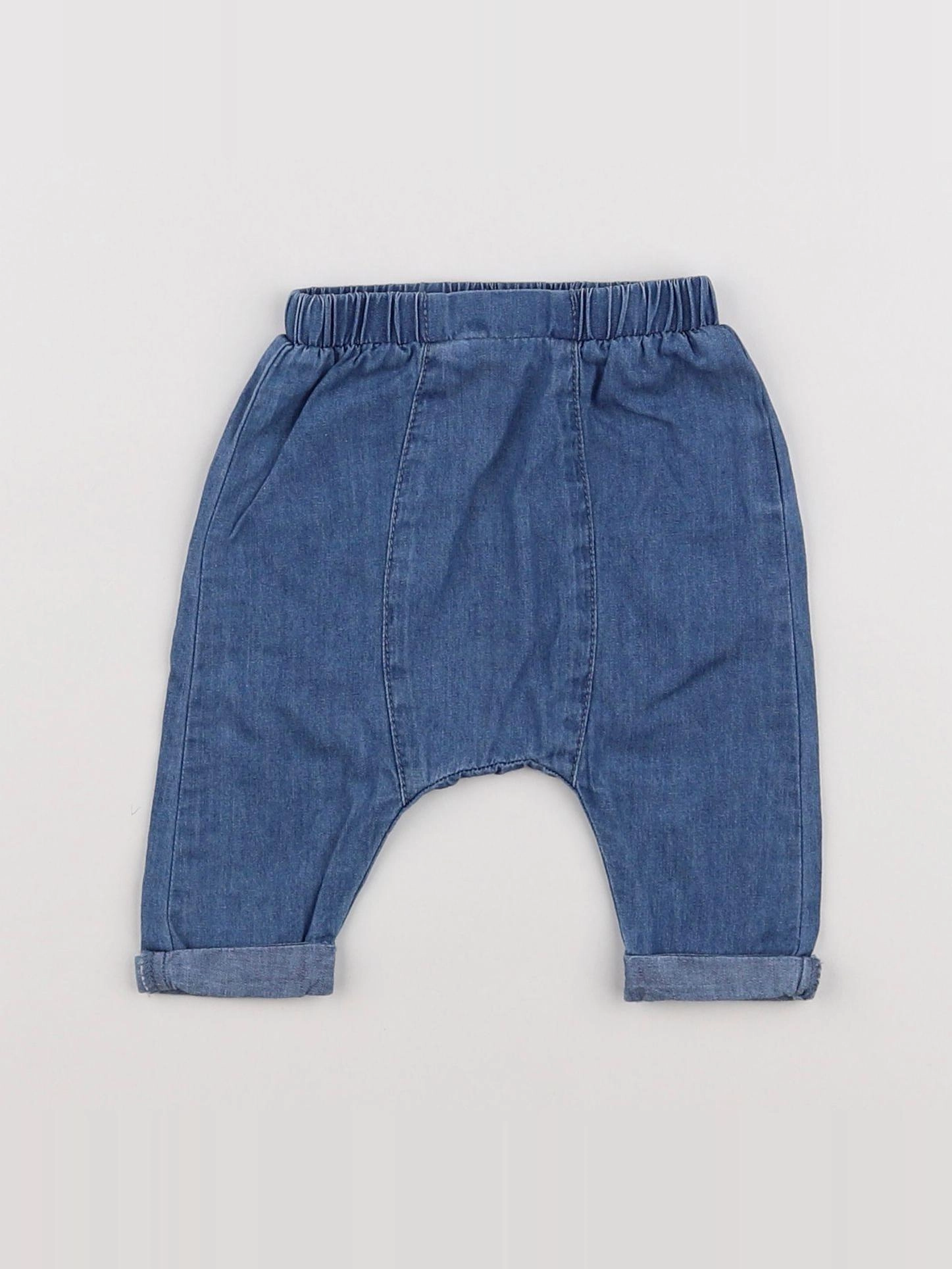 Vertbaudet - sarouel bleu - 1 mois