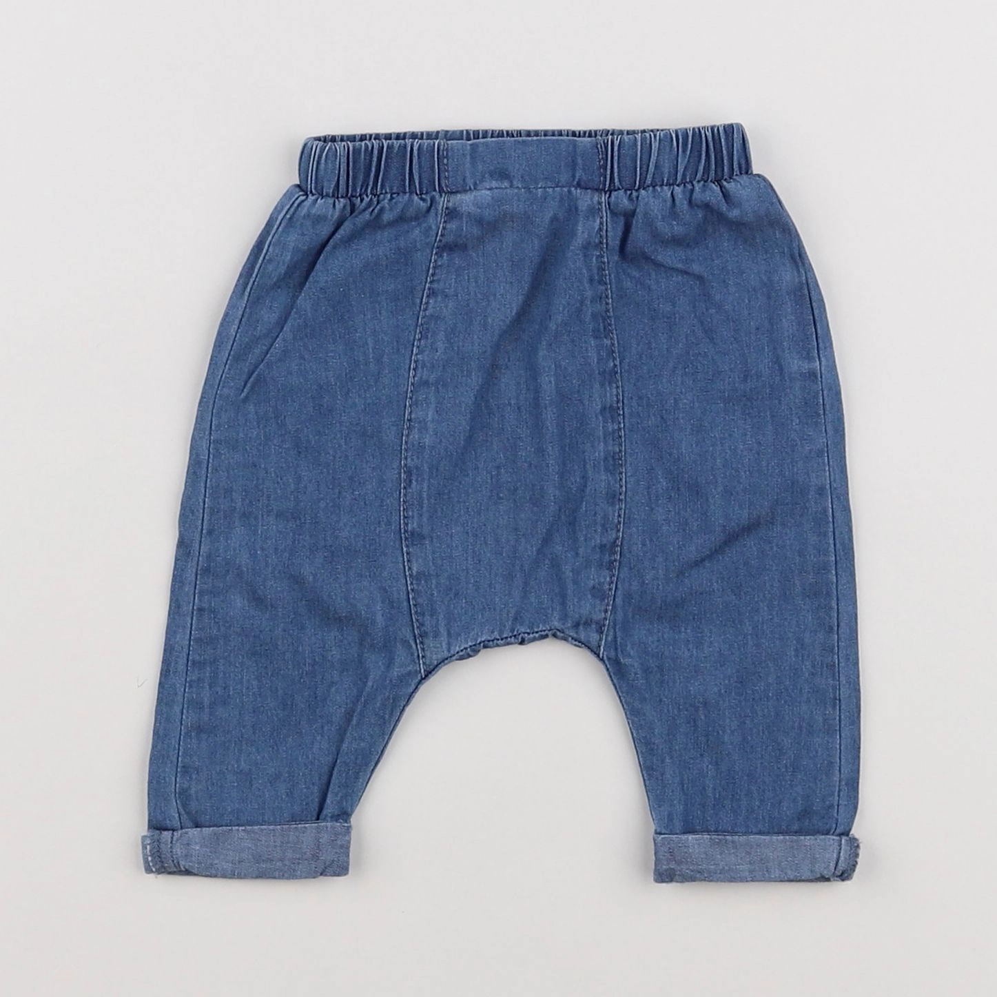 Vertbaudet - sarouel bleu - 1 mois