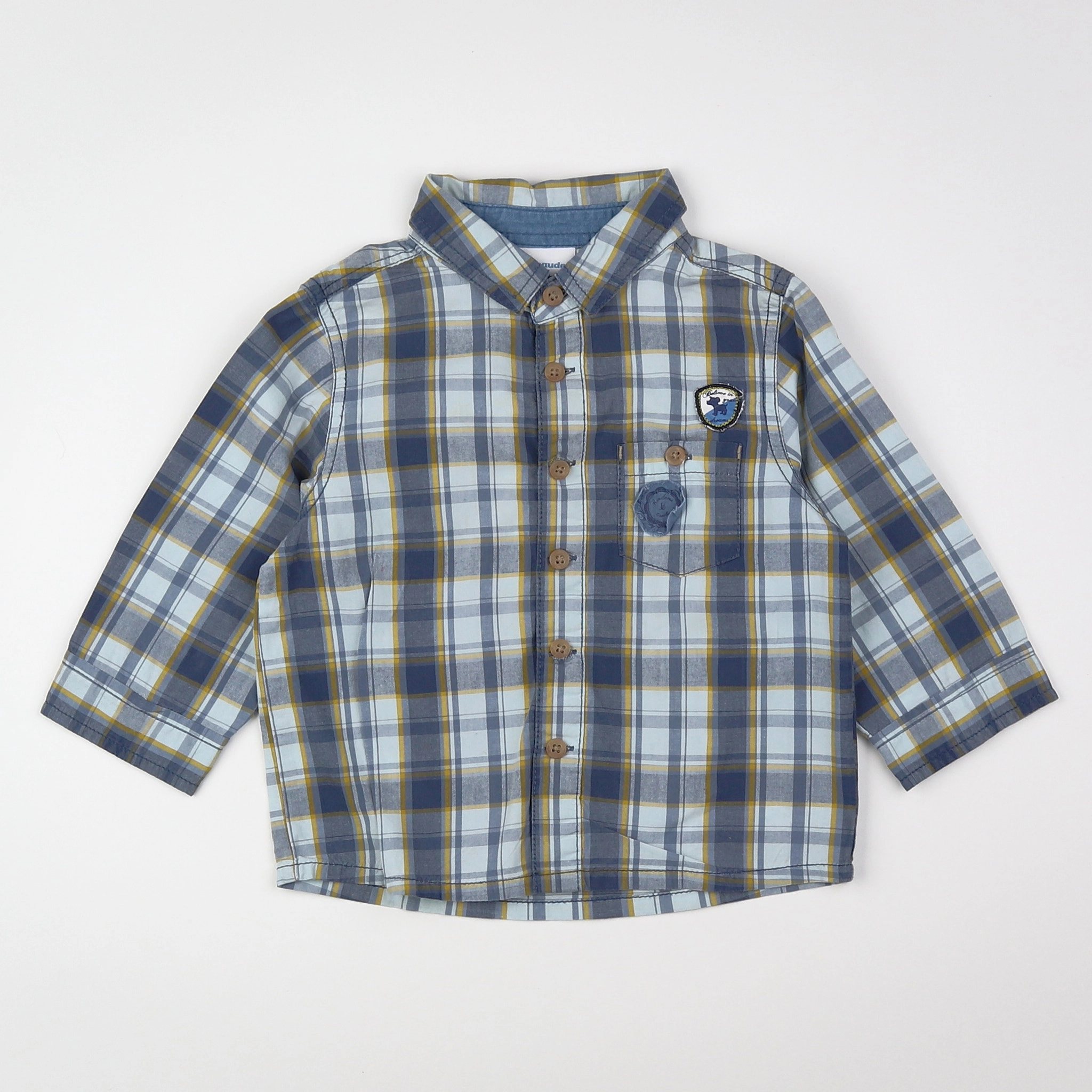 Vertbaudet - chemise gris - 18 mois