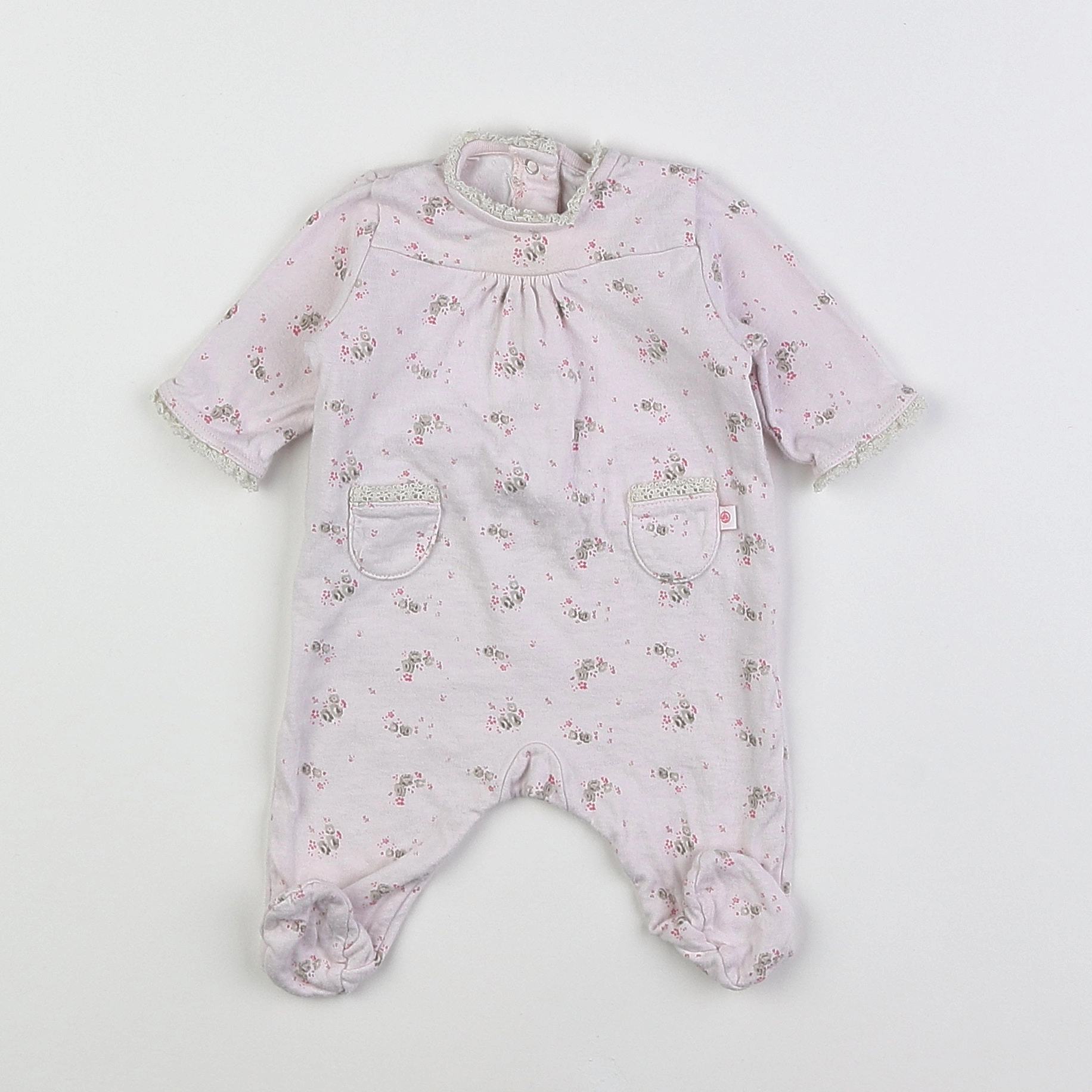 Petit Bateau - pyjama rose - 0 mois