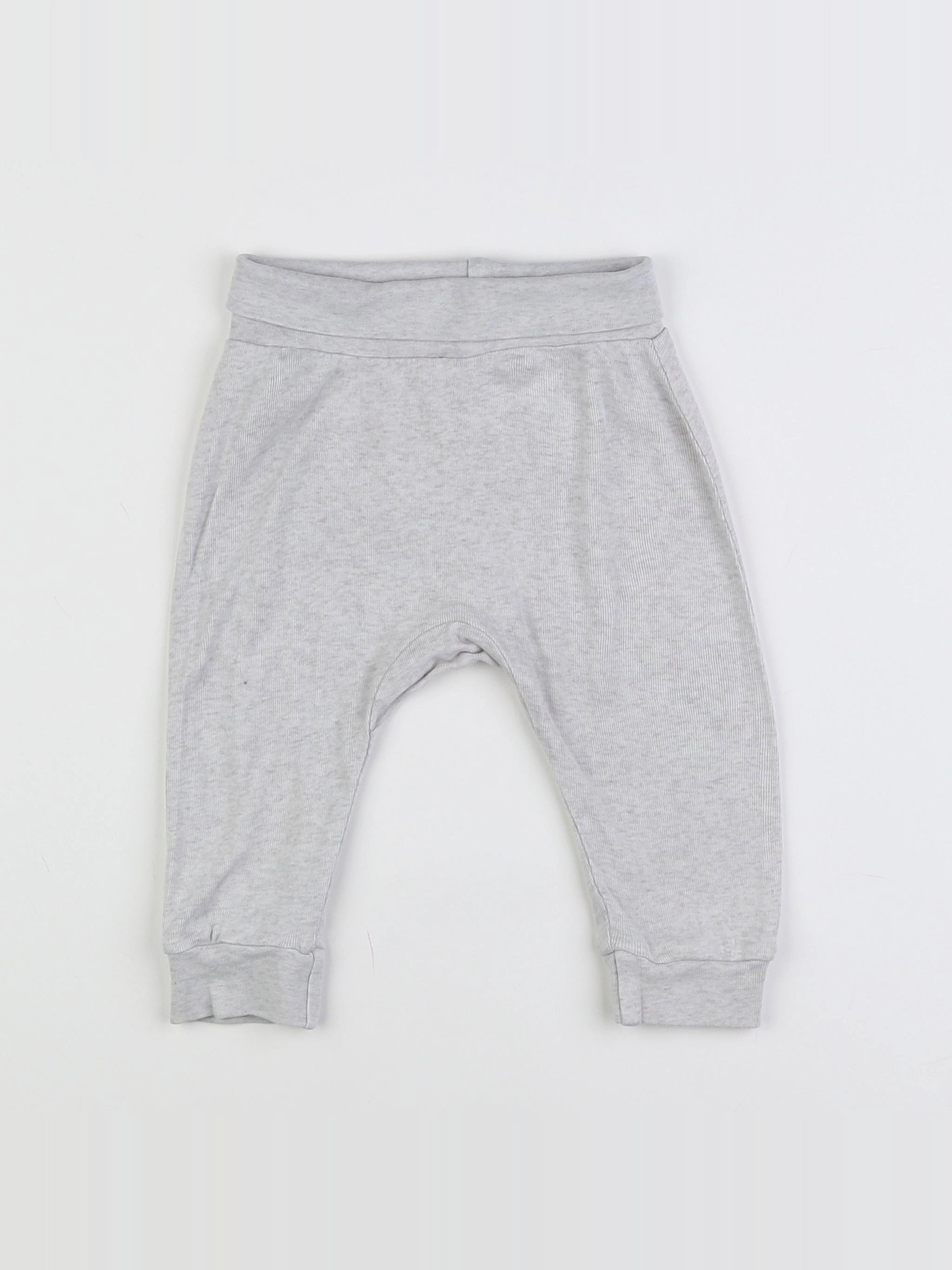 H&M - sarouel gris - 3/6 mois